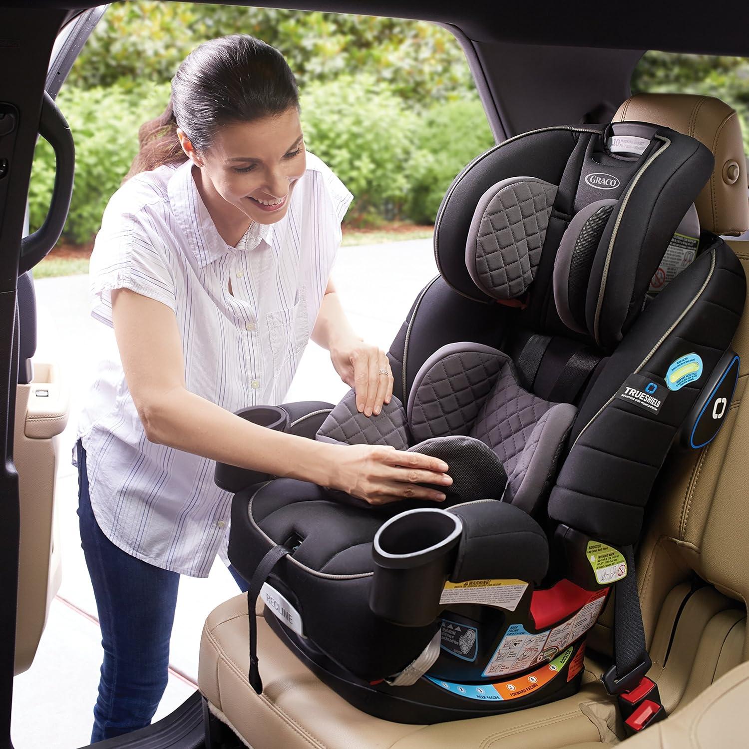 imageGraco 4Ever DLX 4in1 10 Years Use Infant to Toddler Car Seat Zagg Includes Rear Facing Forward Facing Highback Booster ampamp Backless Booster Seat optionsIon