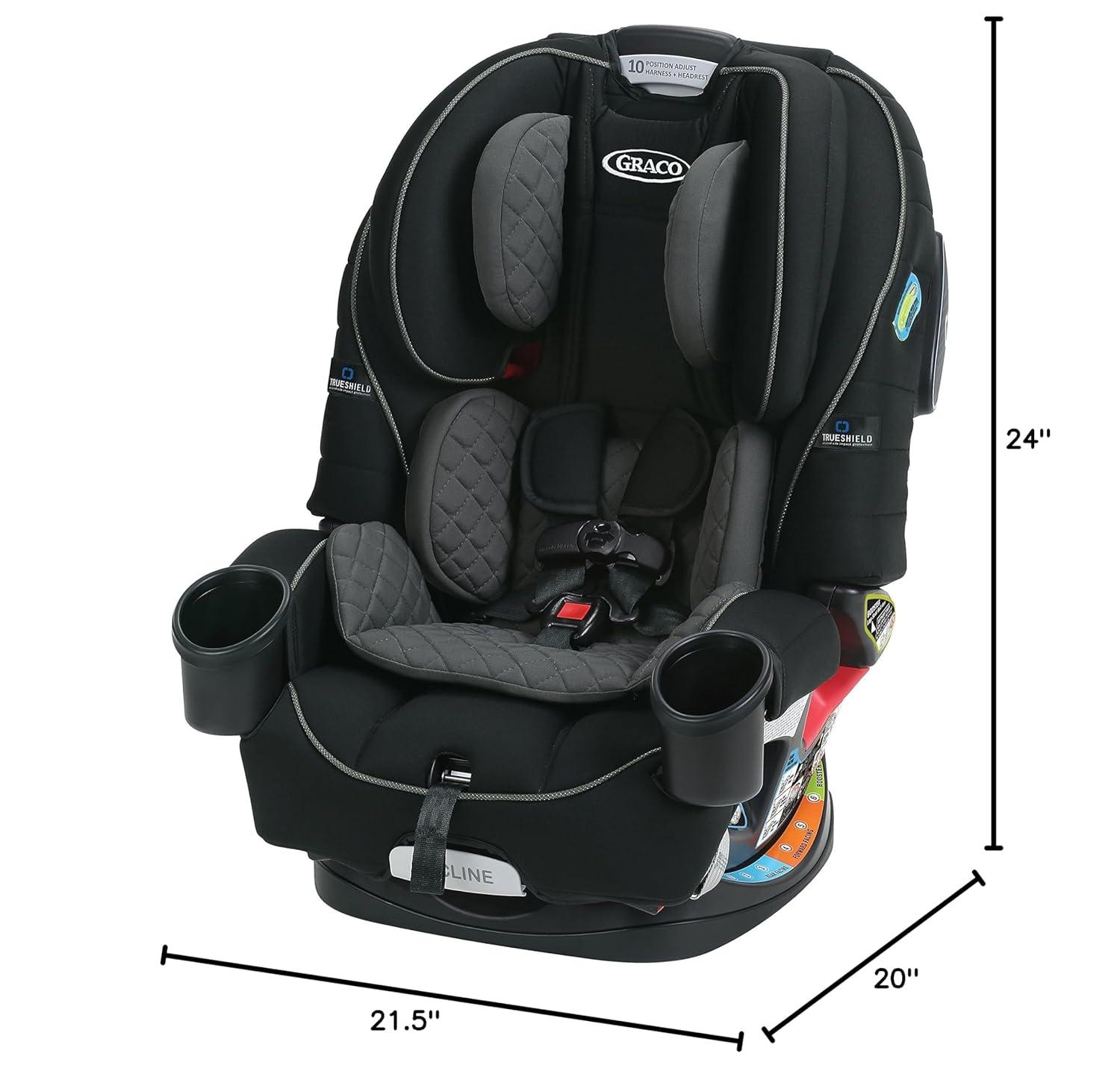 imageGraco 4Ever DLX 4in1 10 Years Use Infant to Toddler Car Seat Zagg Includes Rear Facing Forward Facing Highback Booster ampamp Backless Booster Seat optionsIon
