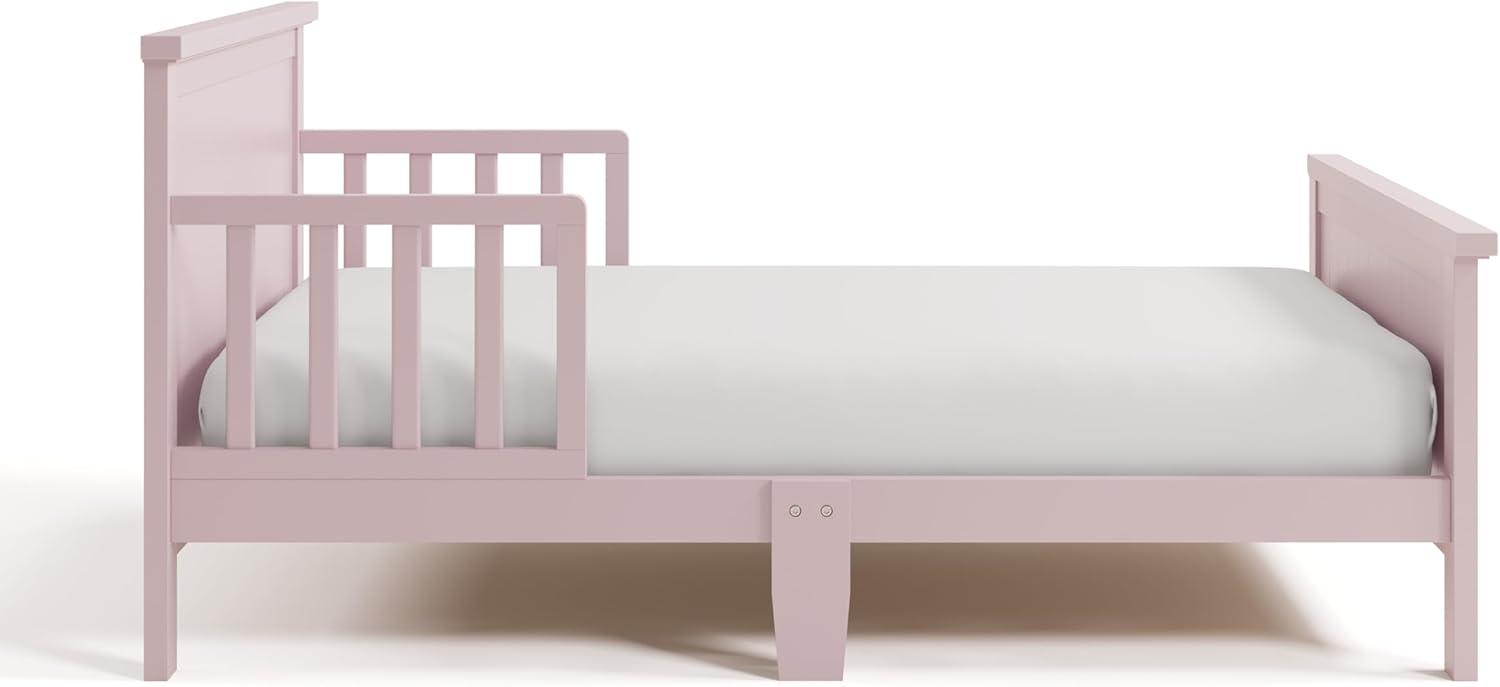 imageGraco Bailey Toddler Bed Pebble Gray GREENGUARD Gold Certified Fits Standard FullSize Crib ampamp Toddler Mattress Toddler Safety Guardrails Included Complete Design with Solid Headboard FootboardBlush