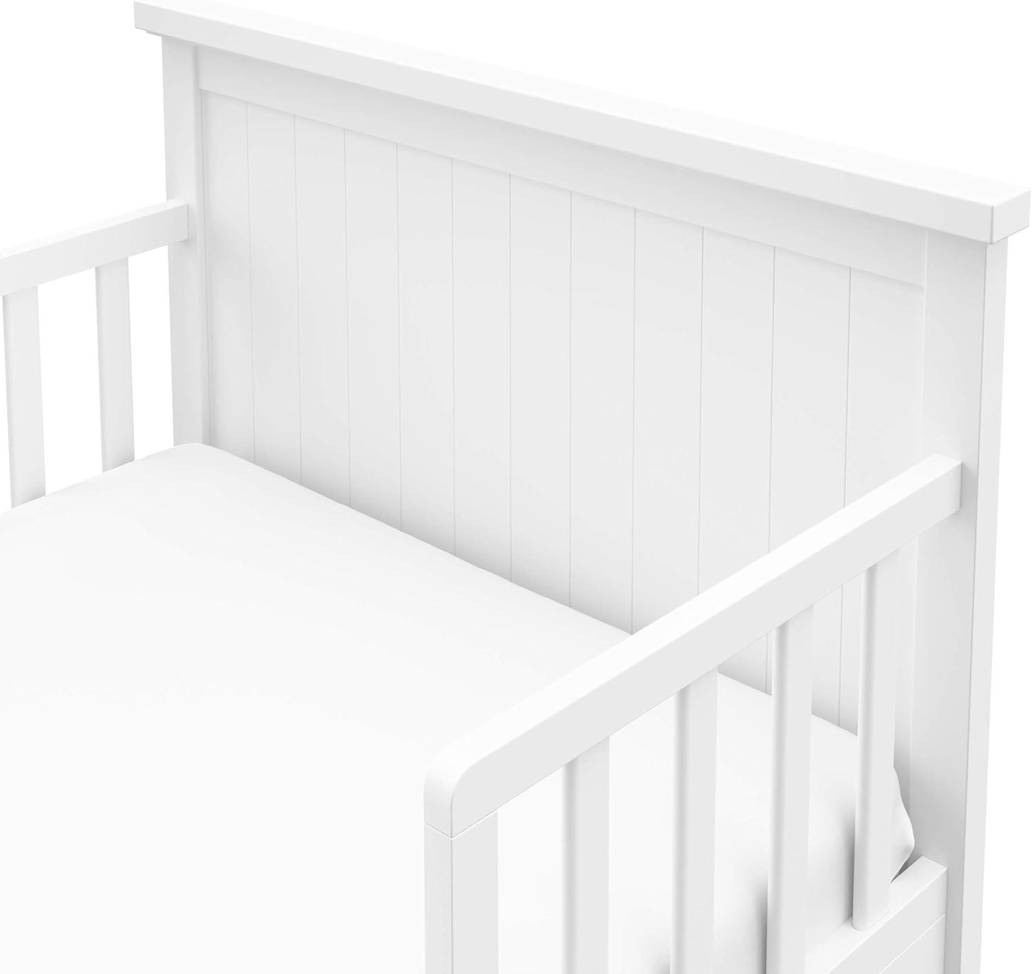imageGraco Bailey Toddler Bed Pebble Gray GREENGUARD Gold Certified Fits Standard FullSize Crib ampamp Toddler Mattress Toddler Safety Guardrails Included Complete Design with Solid Headboard FootboardWhite