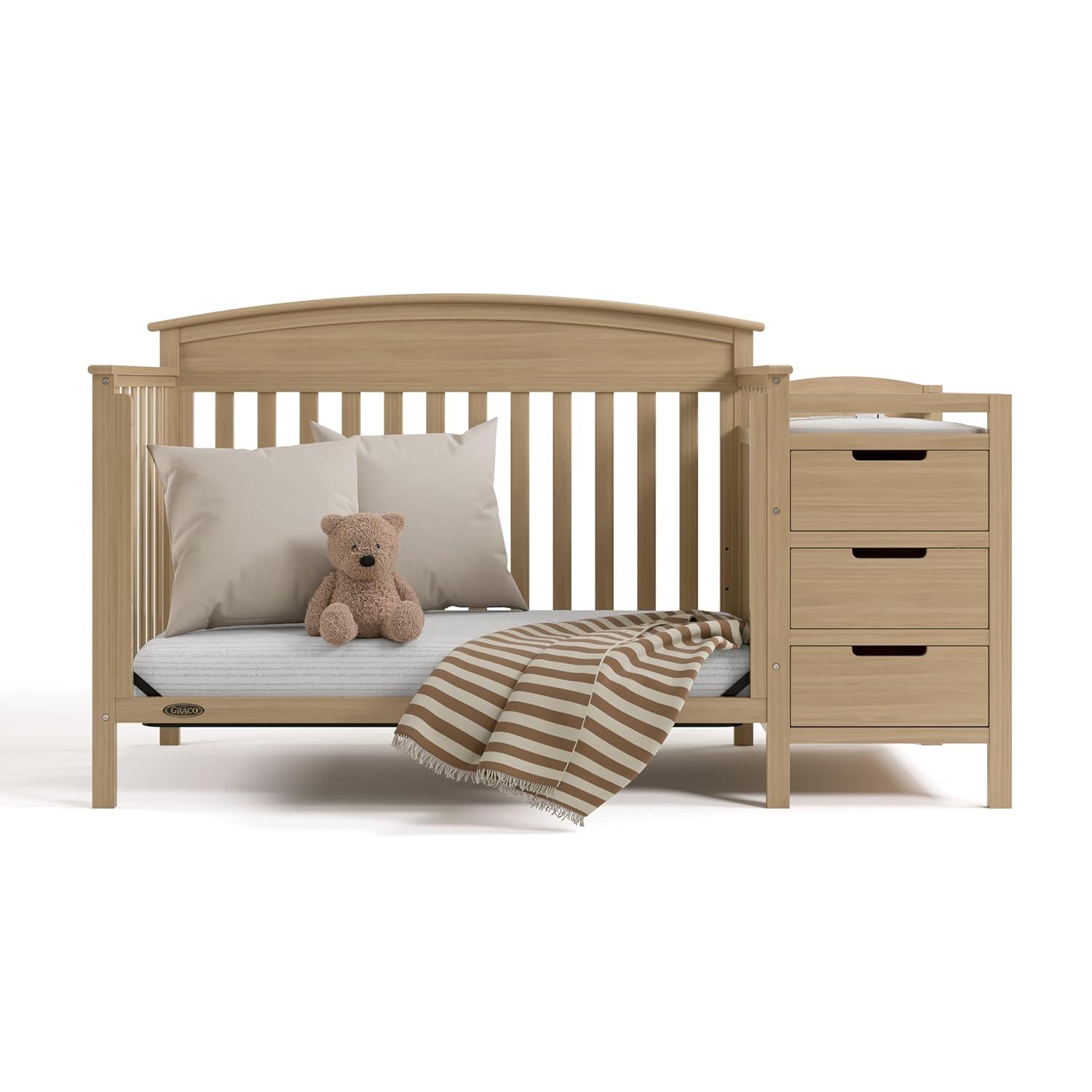imageGraco Benton 5in1 Convertible Crib Pebble Gray GREENGUARD Gold Certified Converts from Baby Crib to Toddler Bed Daybed and FullSize Bed Fits Standard FullSize Crib MattressDriftwood