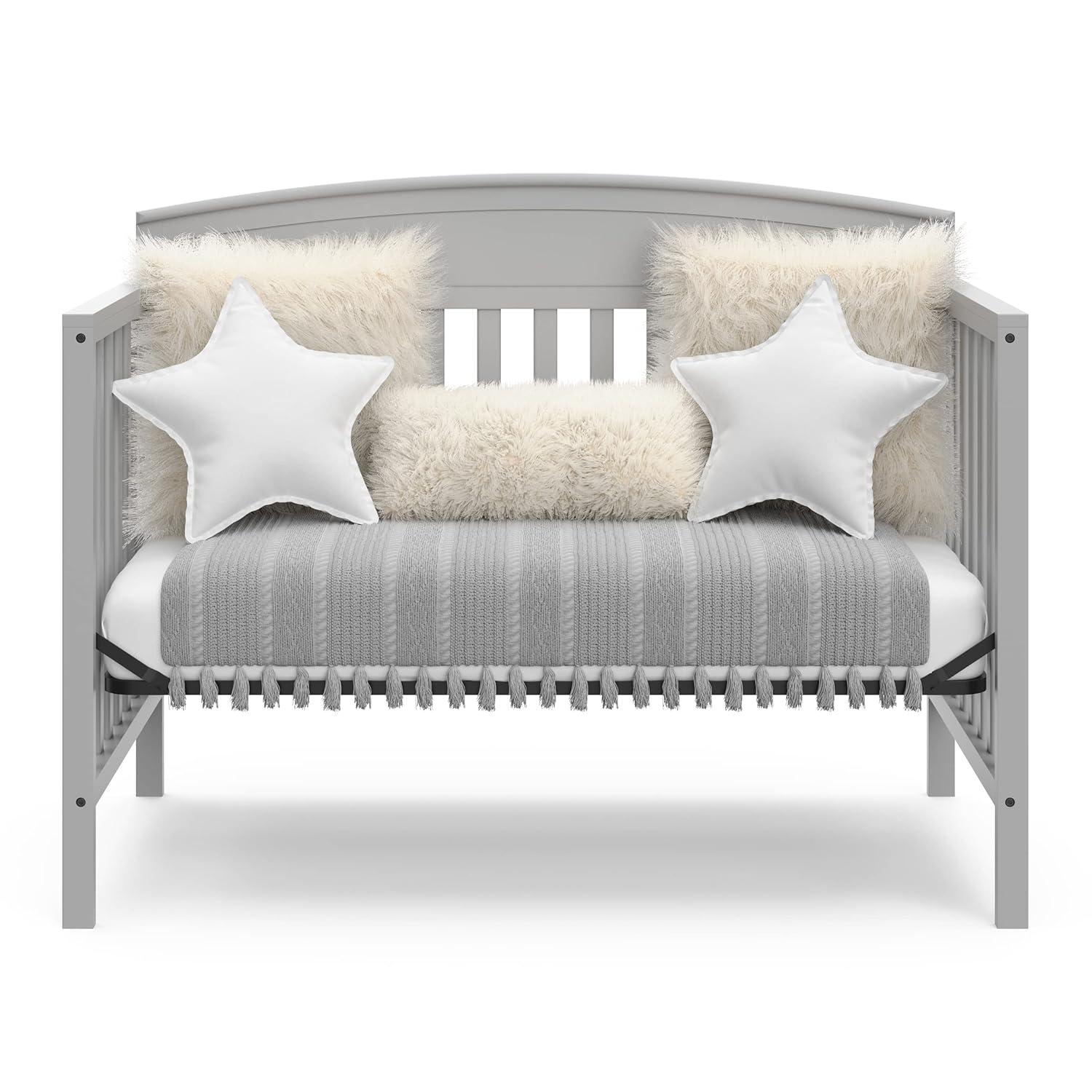 imageGraco Benton 5in1 Convertible Crib Pebble Gray GREENGUARD Gold Certified Converts from Baby Crib to Toddler Bed Daybed and FullSize Bed Fits Standard FullSize Crib MattressPebble Gray