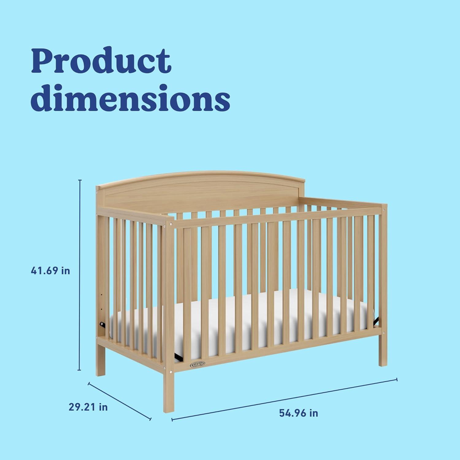 imageGraco Benton 5in1 Convertible Crib Pebble Gray GREENGUARD Gold Certified Converts from Baby Crib to Toddler Bed Daybed and FullSize Bed Fits Standard FullSize Crib MattressDriftwood