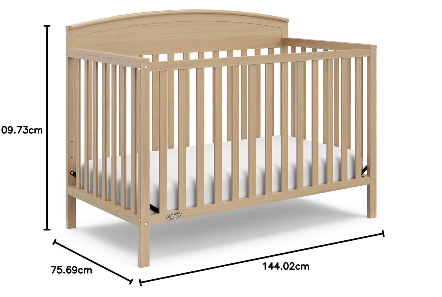imageGraco Benton 5in1 Convertible Crib Pebble Gray GREENGUARD Gold Certified Converts from Baby Crib to Toddler Bed Daybed and FullSize Bed Fits Standard FullSize Crib MattressDriftwood
