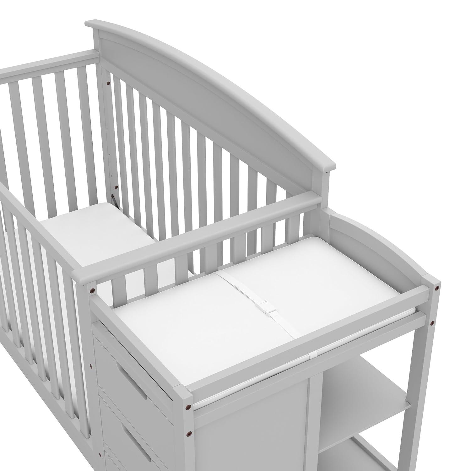 imageGraco Benton 5in1 Convertible Crib Pebble Gray GREENGUARD Gold Certified Converts from Baby Crib to Toddler Bed Daybed and FullSize Bed Fits Standard FullSize Crib MattressPebble Gray