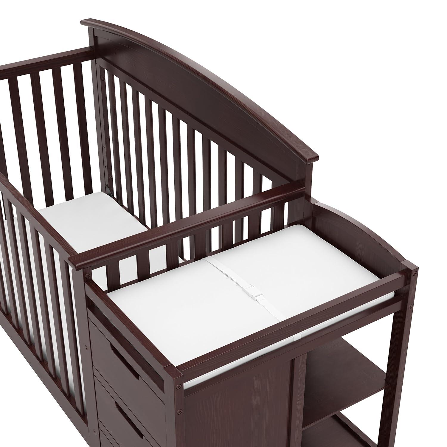 imageGraco Benton 5in1 Convertible Crib Pebble Gray GREENGUARD Gold Certified Converts from Baby Crib to Toddler Bed Daybed and FullSize Bed Fits Standard FullSize Crib MattressEspresso