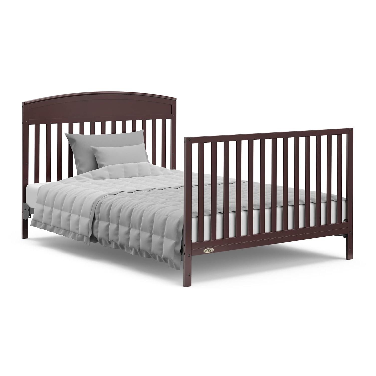 imageGraco Benton 5in1 Convertible Crib Pebble Gray GREENGUARD Gold Certified Converts from Baby Crib to Toddler Bed Daybed and FullSize Bed Fits Standard FullSize Crib MattressEspresso