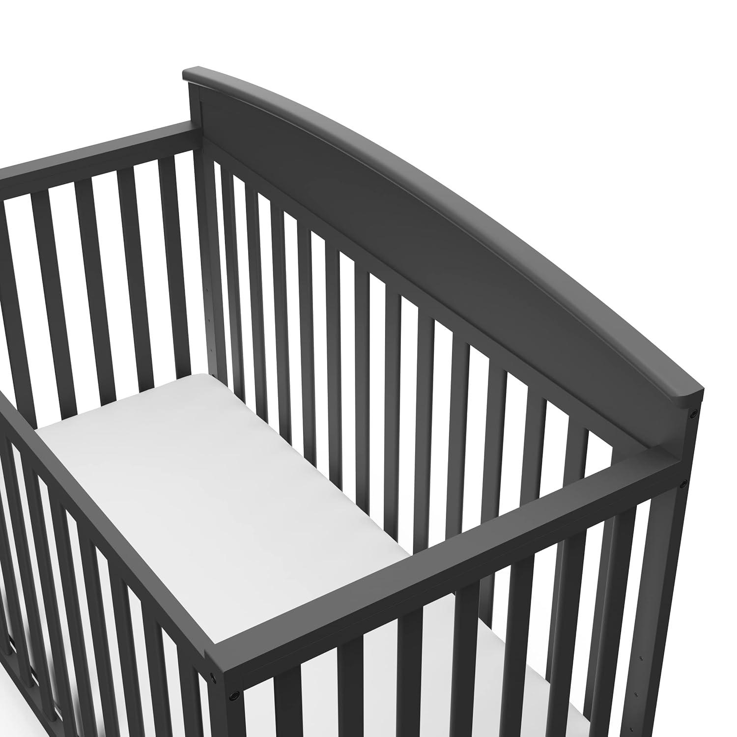 imageGraco Benton 5in1 Convertible Crib Pebble Gray GREENGUARD Gold Certified Converts from Baby Crib to Toddler Bed Daybed and FullSize Bed Fits Standard FullSize Crib MattressGrey