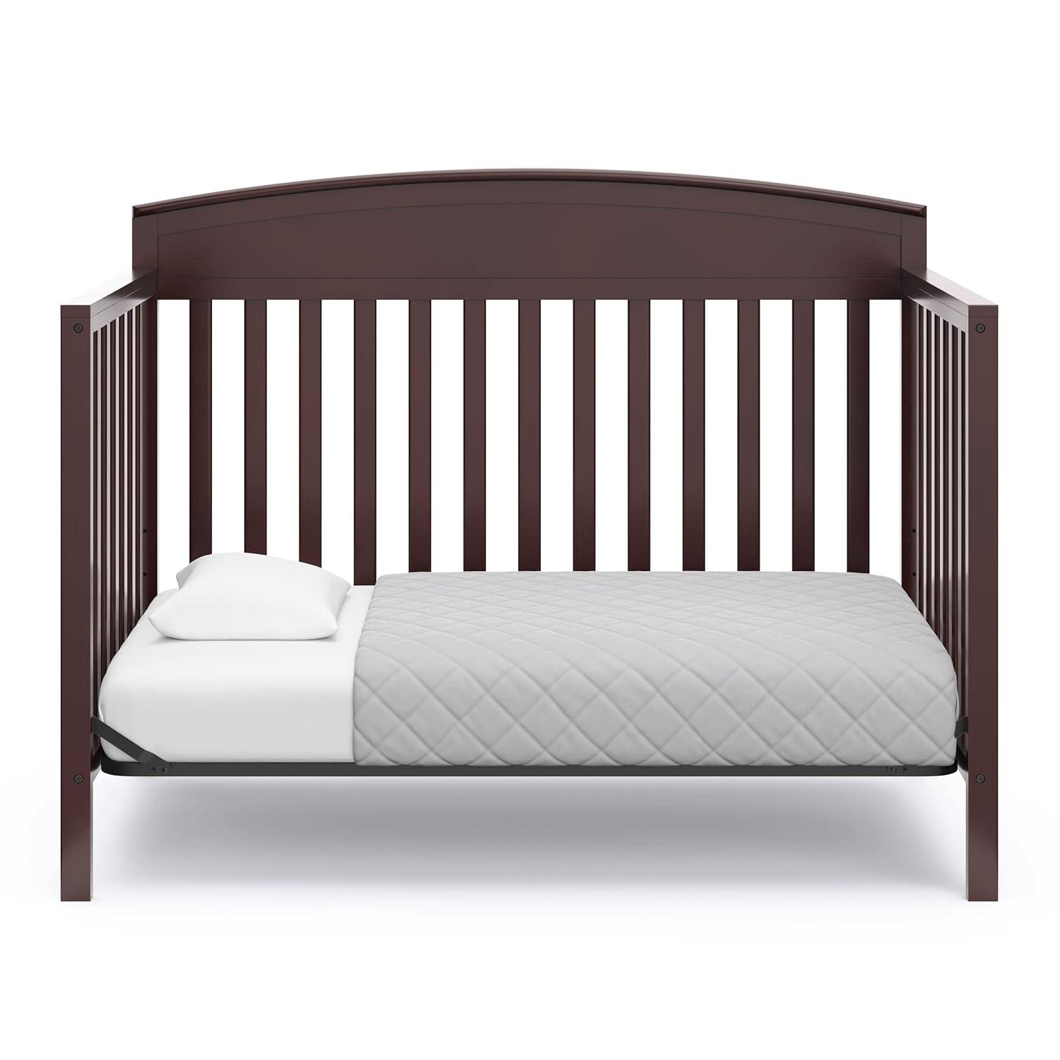 imageGraco Benton 5in1 Convertible Crib Pebble Gray GREENGUARD Gold Certified Converts from Baby Crib to Toddler Bed Daybed and FullSize Bed Fits Standard FullSize Crib MattressEspresso