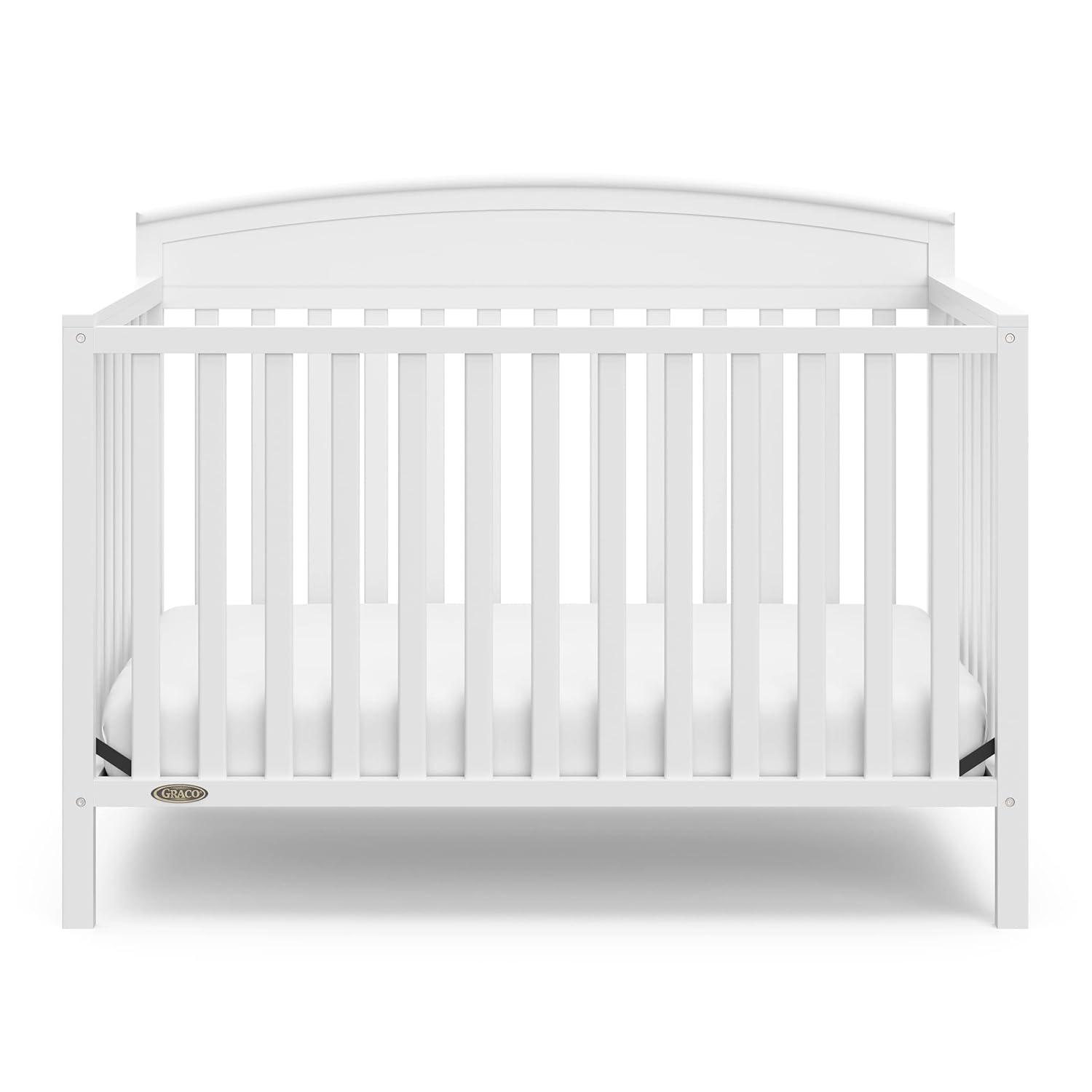 imageGraco Benton 5in1 Convertible Crib Pebble Gray GREENGUARD Gold Certified Converts from Baby Crib to Toddler Bed Daybed and FullSize Bed Fits Standard FullSize Crib MattressWhite