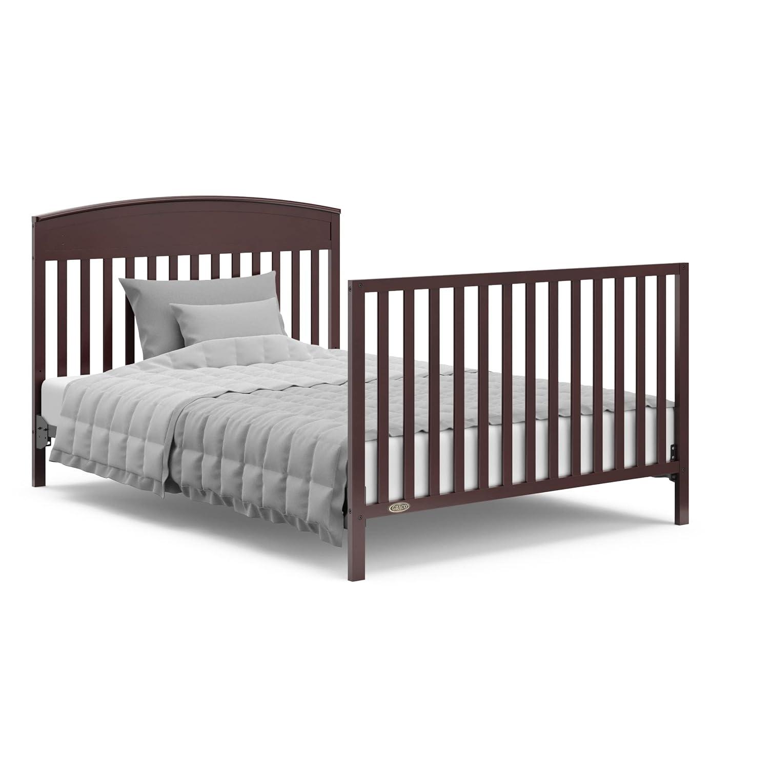 imageGraco Benton 5in1 Convertible Crib Pebble Gray GREENGUARD Gold Certified Converts from Baby Crib to Toddler Bed Daybed and FullSize Bed Fits Standard FullSize Crib MattressEspresso