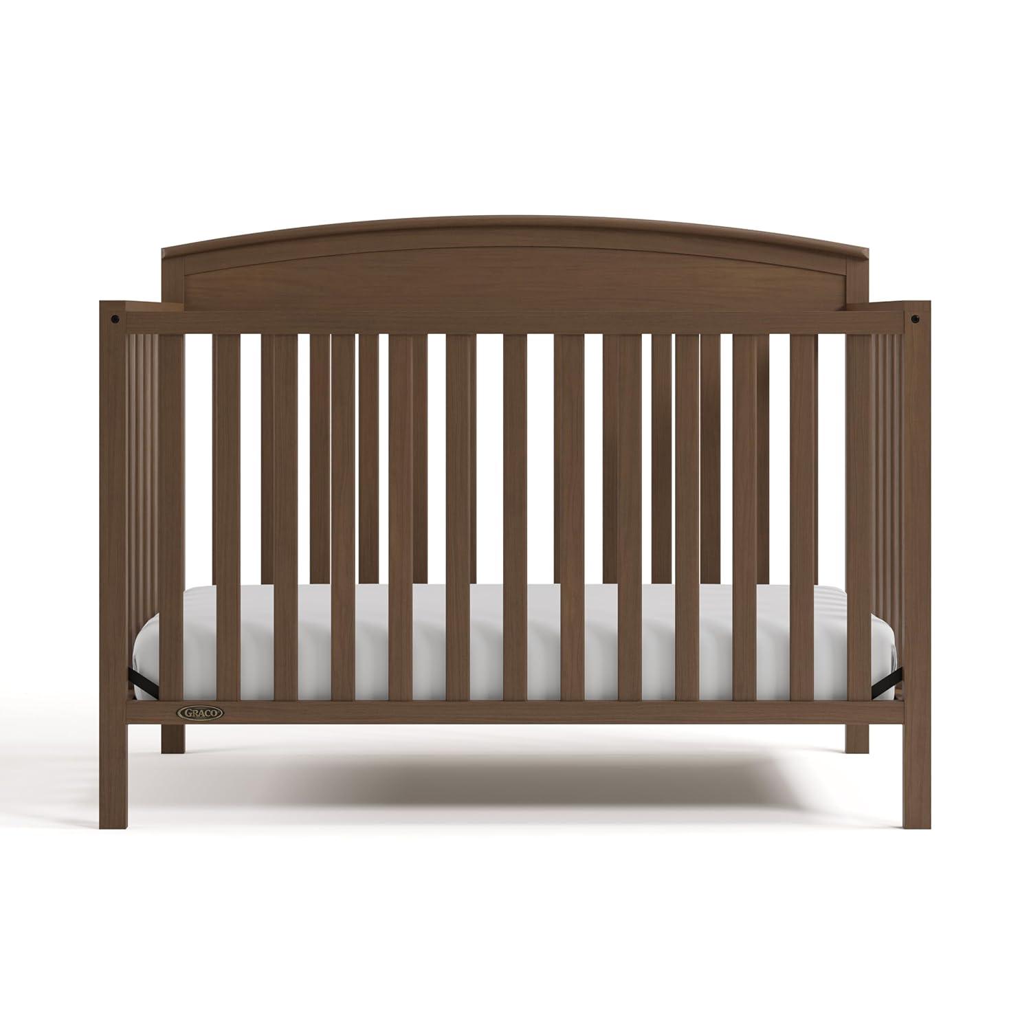 imageGraco Benton 5in1 Convertible Crib Pebble Gray GREENGUARD Gold Certified Converts from Baby Crib to Toddler Bed Daybed and FullSize Bed Fits Standard FullSize Crib MattressHazelnut