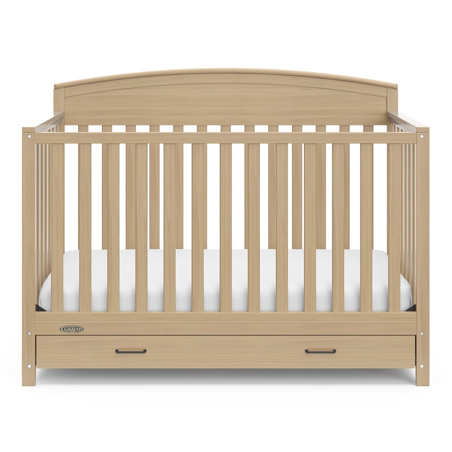 imageGraco Benton 5in1 Convertible Crib Pebble Gray GREENGUARD Gold Certified Converts from Baby Crib to Toddler Bed Daybed and FullSize Bed Fits Standard FullSize Crib MattressDriftwood