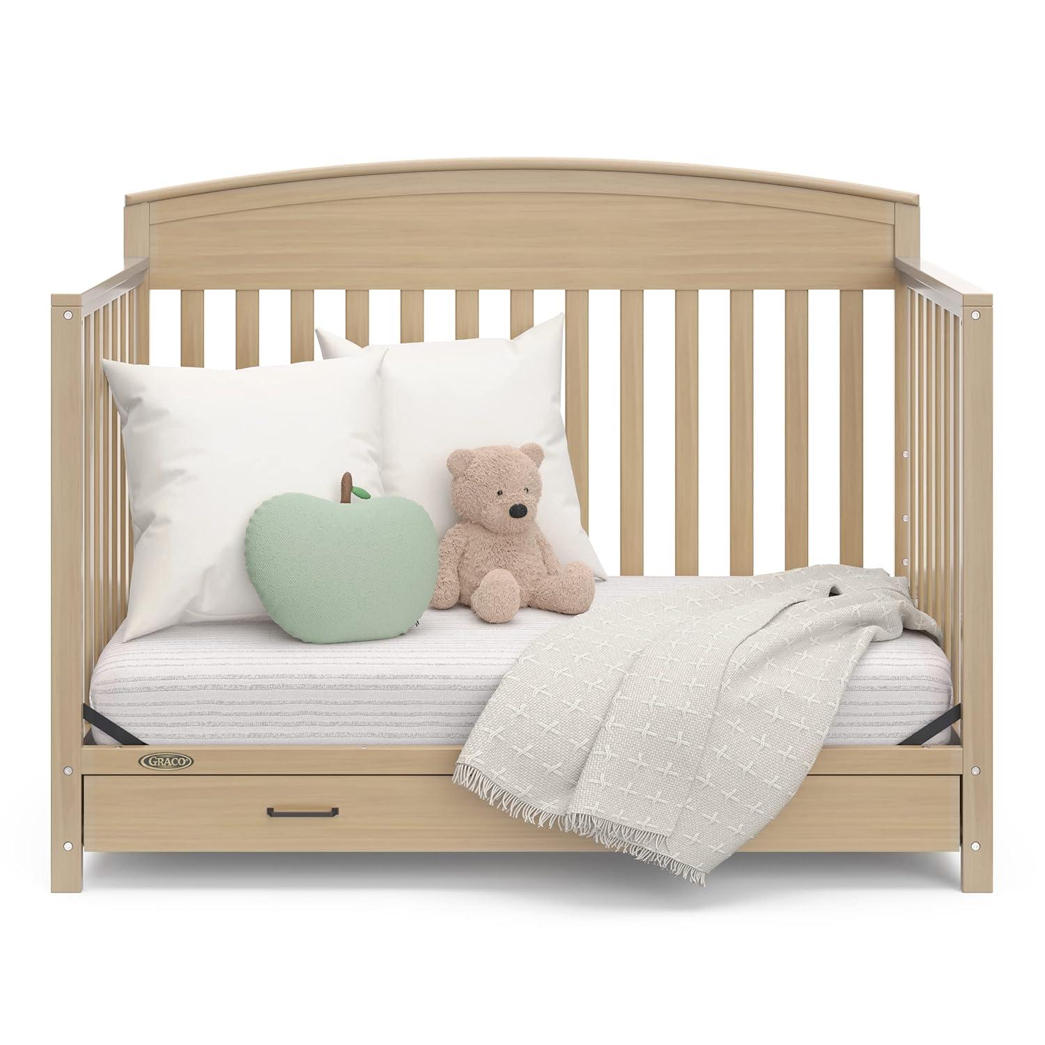 imageGraco Benton 5in1 Convertible Crib Pebble Gray GREENGUARD Gold Certified Converts from Baby Crib to Toddler Bed Daybed and FullSize Bed Fits Standard FullSize Crib MattressDriftwood