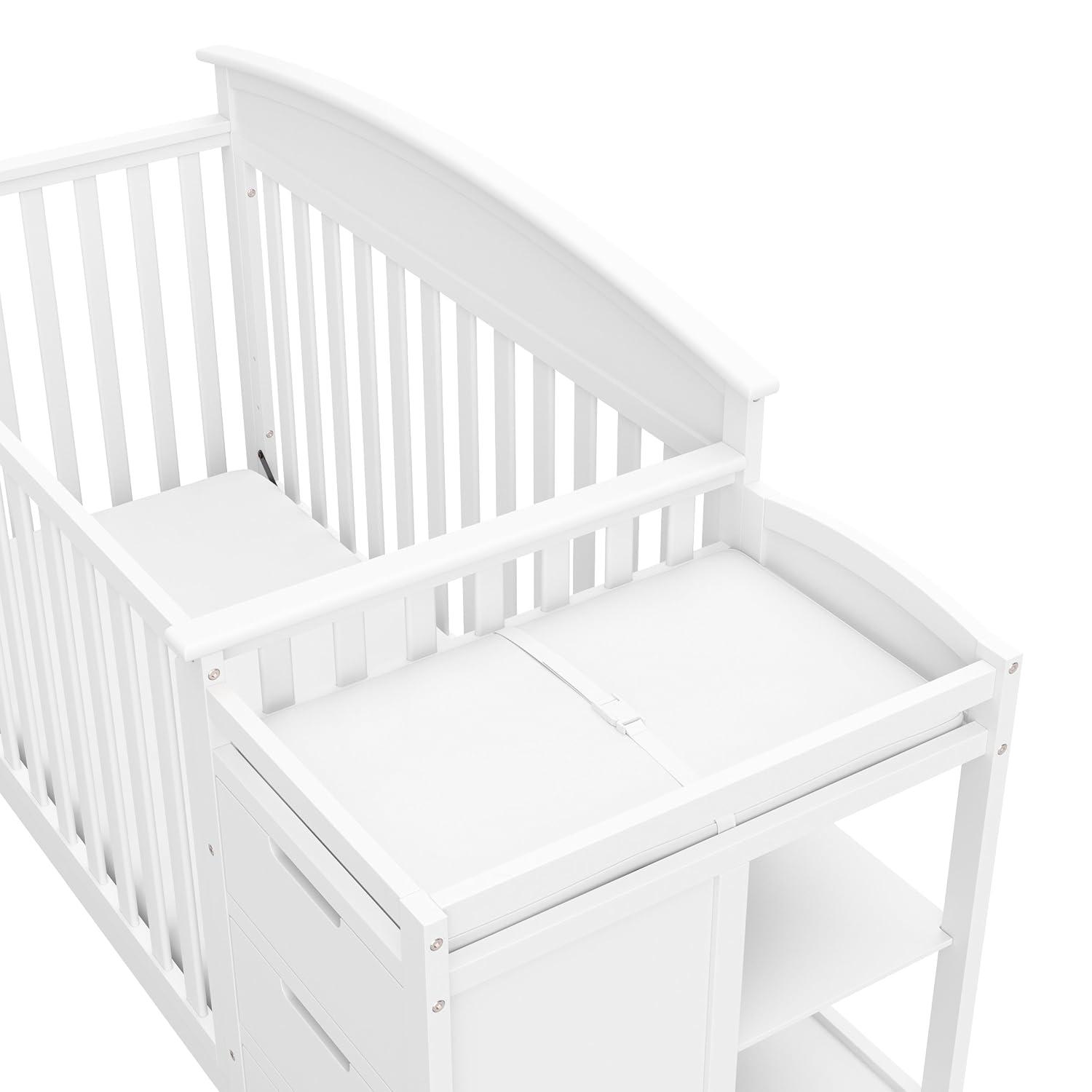 imageGraco Benton 5in1 Convertible Crib Pebble Gray GREENGUARD Gold Certified Converts from Baby Crib to Toddler Bed Daybed and FullSize Bed Fits Standard FullSize Crib MattressWhite