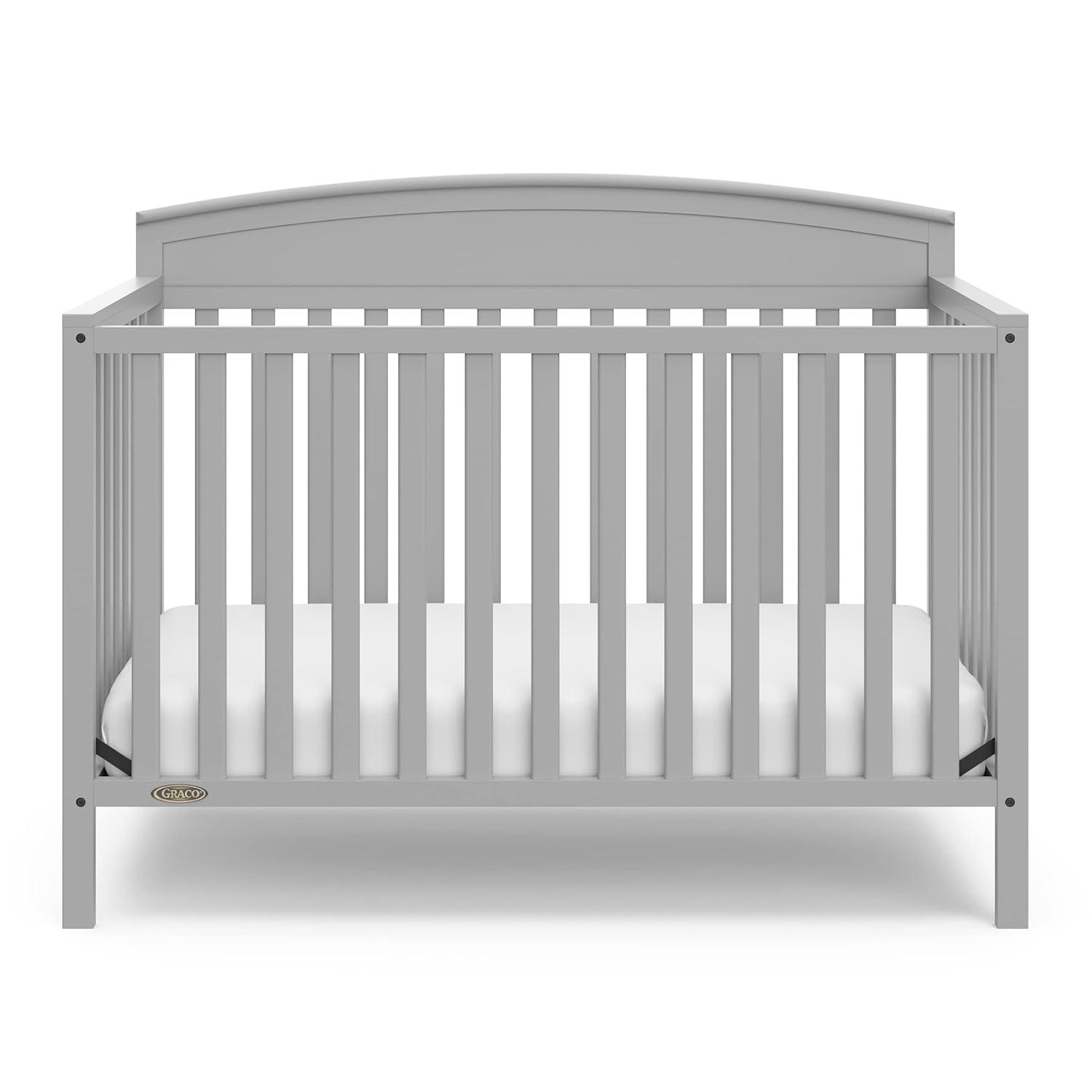 imageGraco Benton 5in1 Convertible Crib Pebble Gray GREENGUARD Gold Certified Converts from Baby Crib to Toddler Bed Daybed and FullSize Bed Fits Standard FullSize Crib MattressPebble Gray