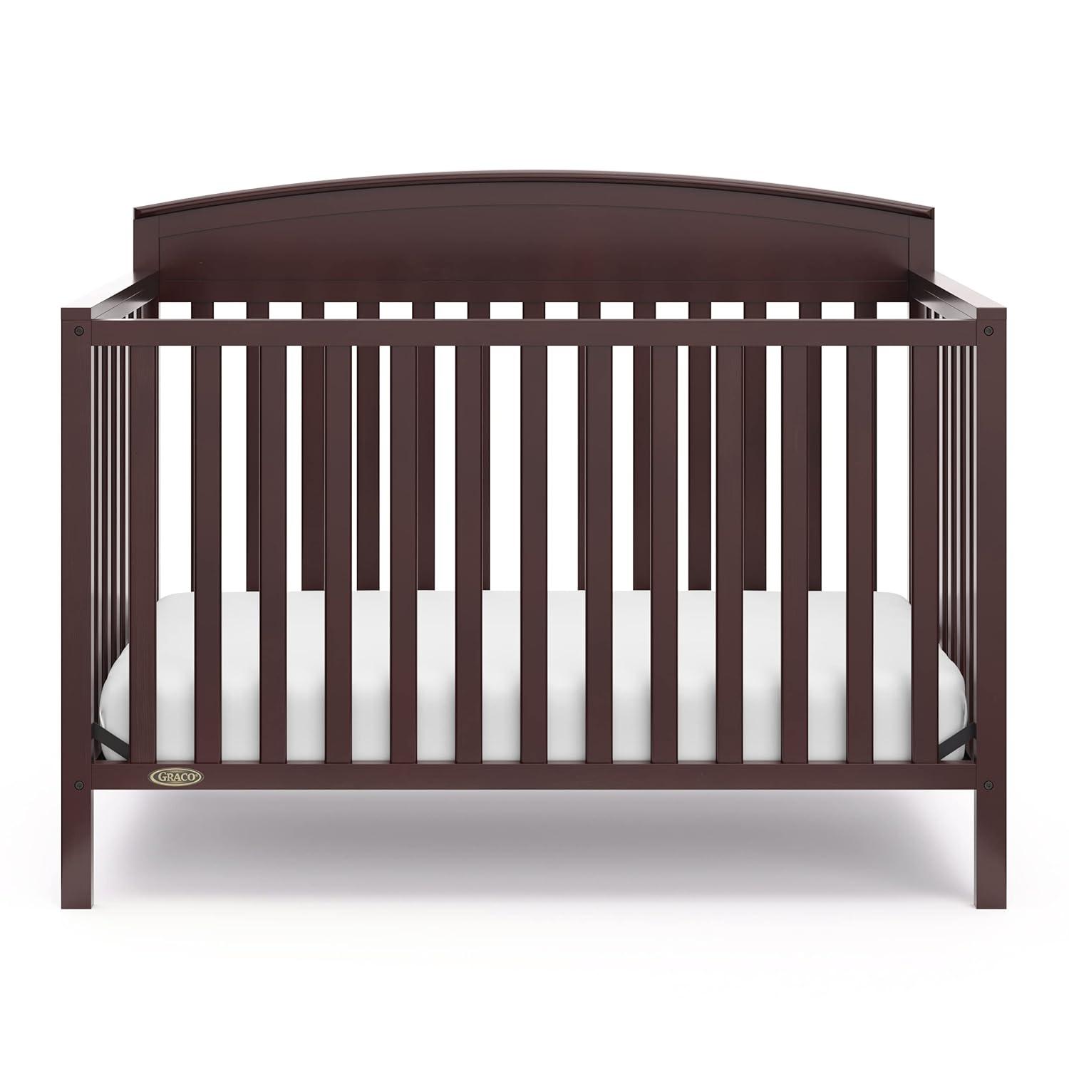imageGraco Benton 5in1 Convertible Crib Pebble Gray GREENGUARD Gold Certified Converts from Baby Crib to Toddler Bed Daybed and FullSize Bed Fits Standard FullSize Crib MattressEspresso