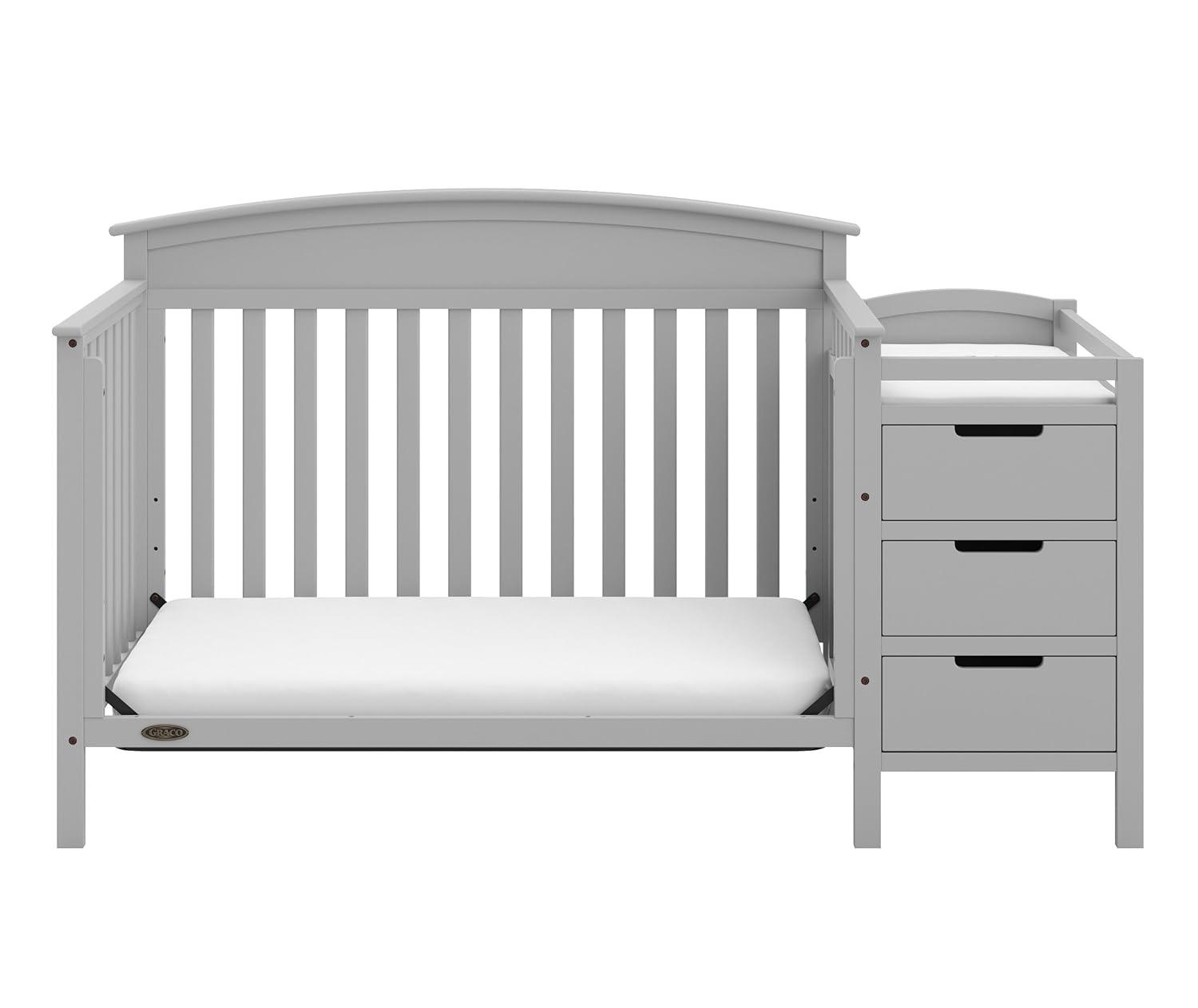 imageGraco Benton 5in1 Convertible Crib Pebble Gray GREENGUARD Gold Certified Converts from Baby Crib to Toddler Bed Daybed and FullSize Bed Fits Standard FullSize Crib MattressPebble Gray