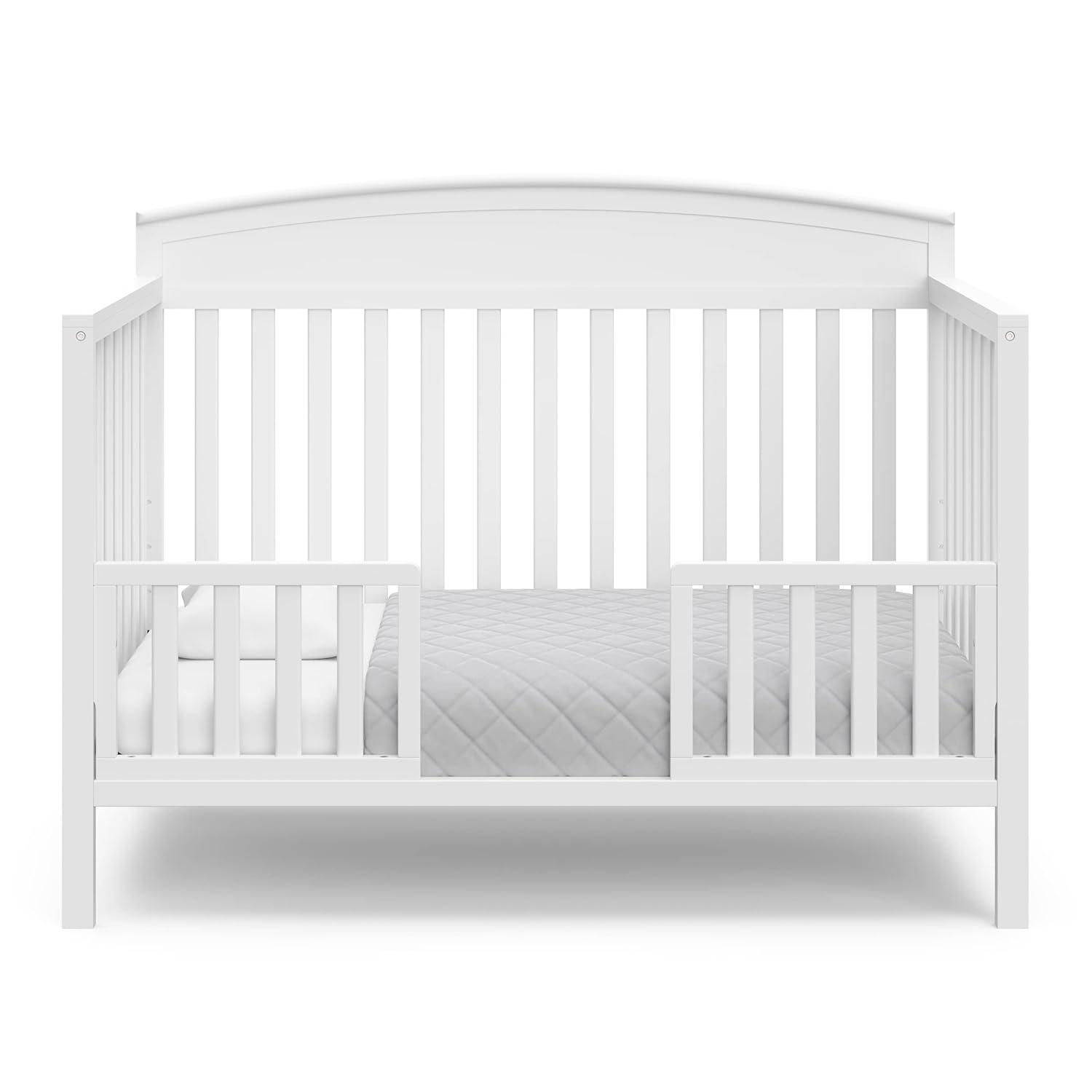 imageGraco Benton 5in1 Convertible Crib Pebble Gray GREENGUARD Gold Certified Converts from Baby Crib to Toddler Bed Daybed and FullSize Bed Fits Standard FullSize Crib MattressWhite