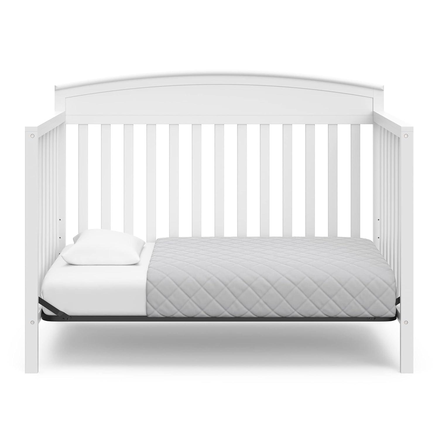 imageGraco Benton 5in1 Convertible Crib Pebble Gray GREENGUARD Gold Certified Converts from Baby Crib to Toddler Bed Daybed and FullSize Bed Fits Standard FullSize Crib MattressWhite