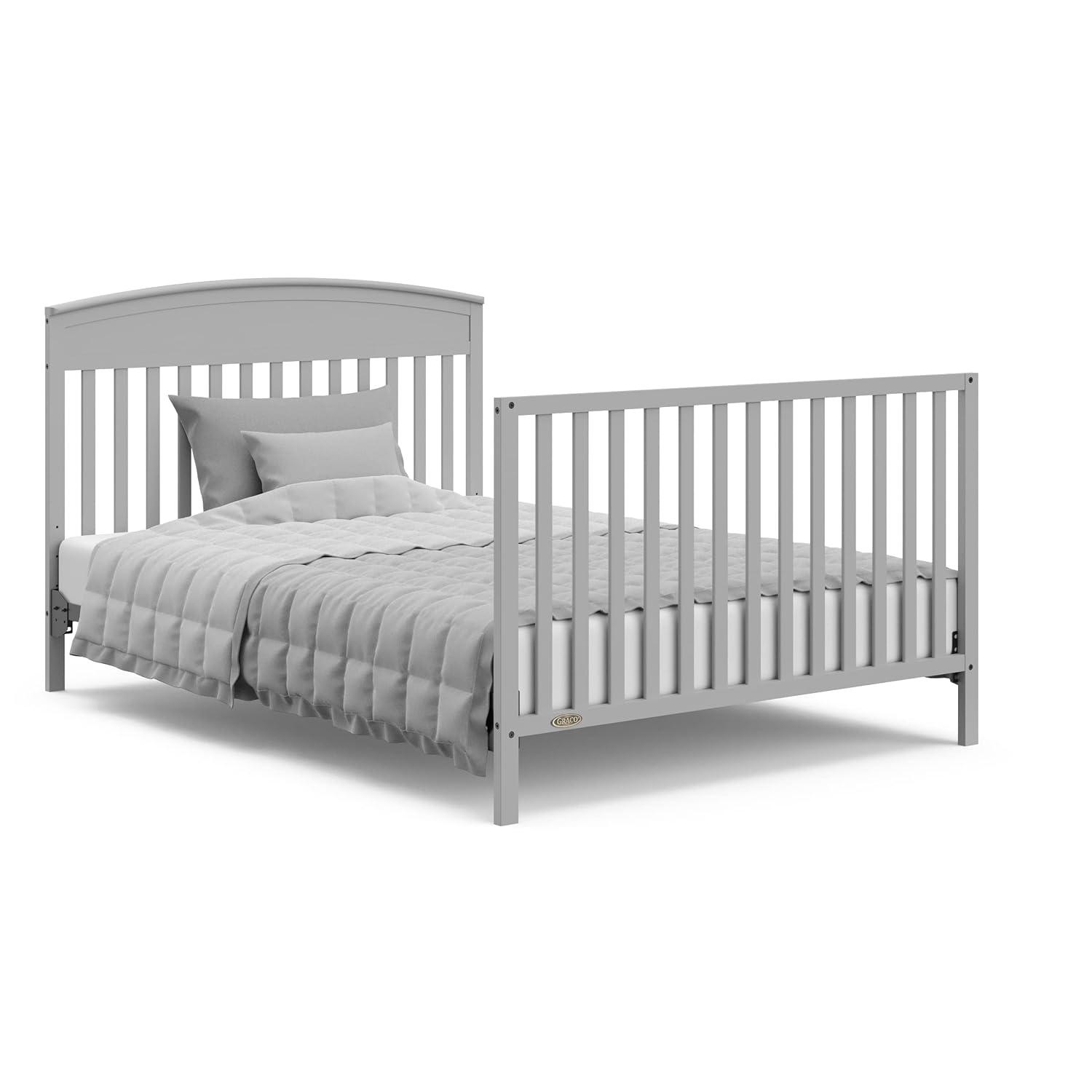 imageGraco Benton 5in1 Convertible Crib Pebble Gray GREENGUARD Gold Certified Converts from Baby Crib to Toddler Bed Daybed and FullSize Bed Fits Standard FullSize Crib MattressPebble Gray
