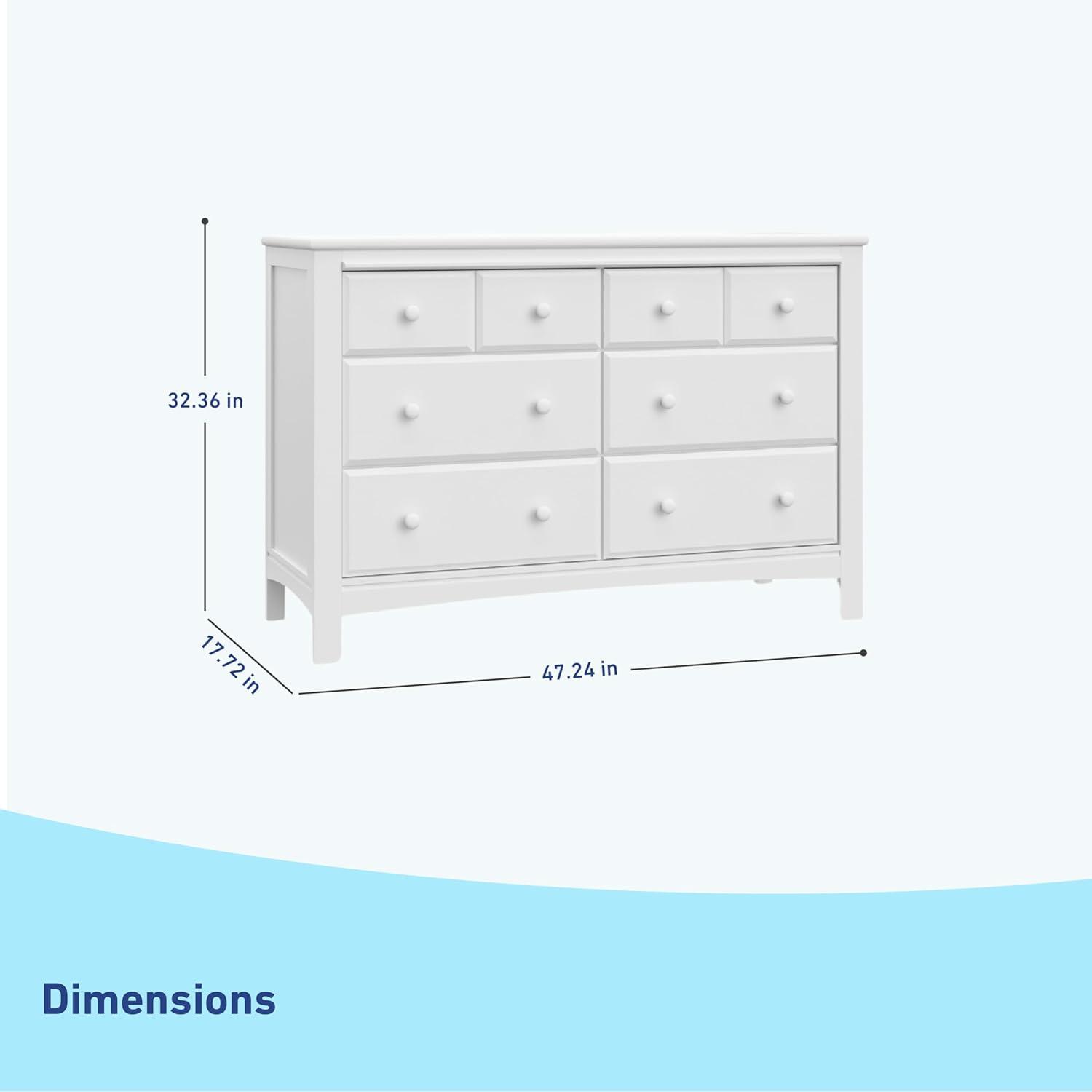 imageGraco Benton 6 Drawer Double Dresser Pebble Gray Easy New Assembly Process Universal Design Durable Steel Hardware and EuroGlide Drawers with Safety Stops Coordinates with Any NurseryWhite