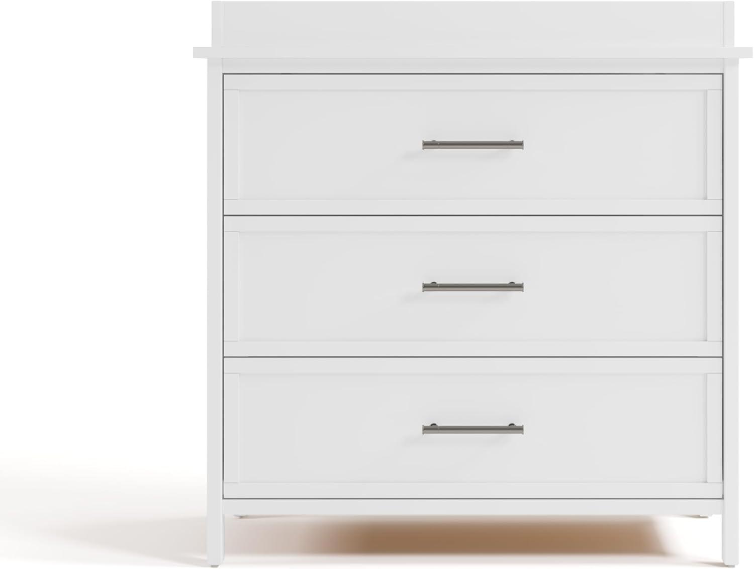 imageGraco Classic 3 Drawer Changing Table Dresser White GREENGUARD Gold Certified Baby Dresser with Changing Table Top Includes Interlocking Drawer SystemWhite