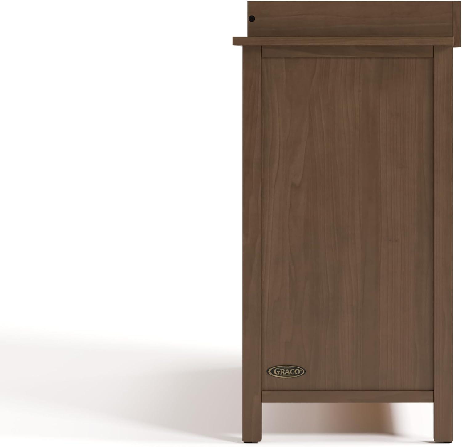 imageGraco Classic 3 Drawer Changing Table Dresser White GREENGUARD Gold Certified Baby Dresser with Changing Table Top Includes Interlocking Drawer SystemHazelnut