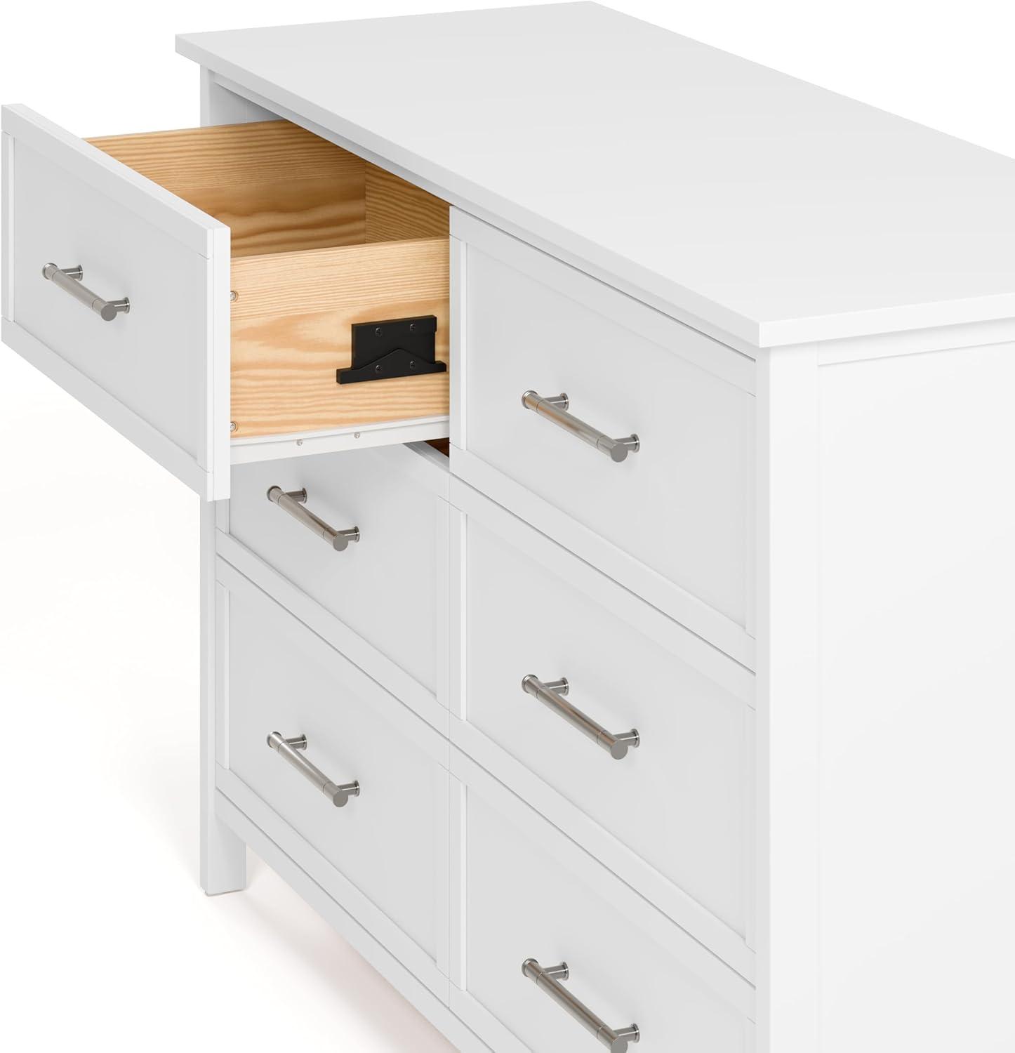 imageGraco Classic 3 Drawer Changing Table Dresser White GREENGUARD Gold Certified Baby Dresser with Changing Table Top Includes Interlocking Drawer SystemWhite