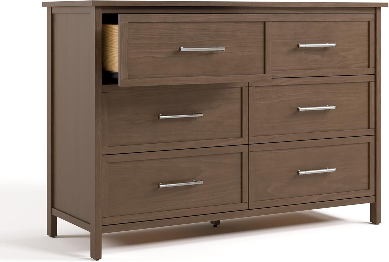 imageGraco Classic 3 Drawer Changing Table Dresser White GREENGUARD Gold Certified Baby Dresser with Changing Table Top Includes Interlocking Drawer SystemHazelnut