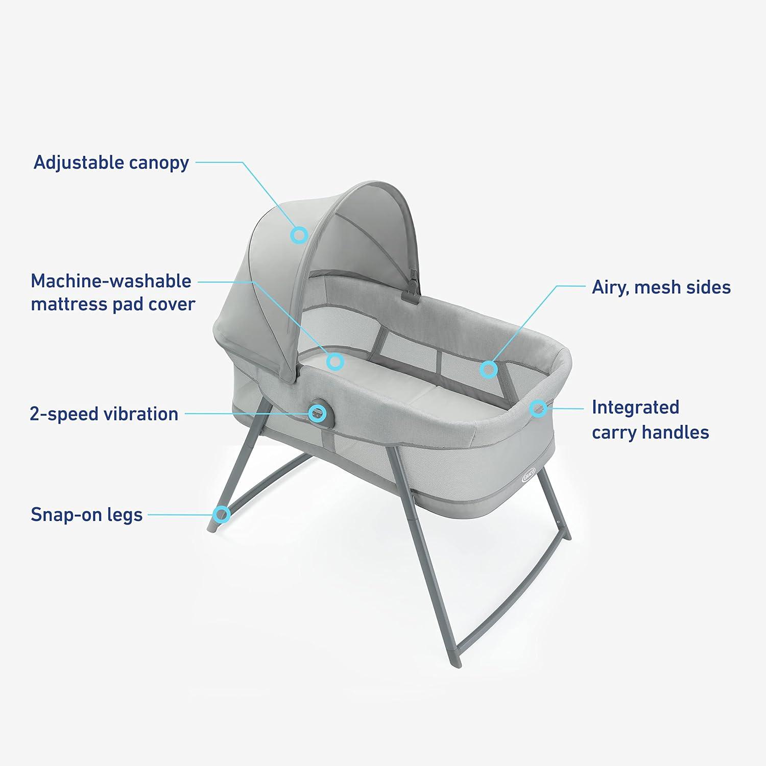 imageGraco DreamMore Bedside Bassinet Deluxe with Calming MotionJaiden