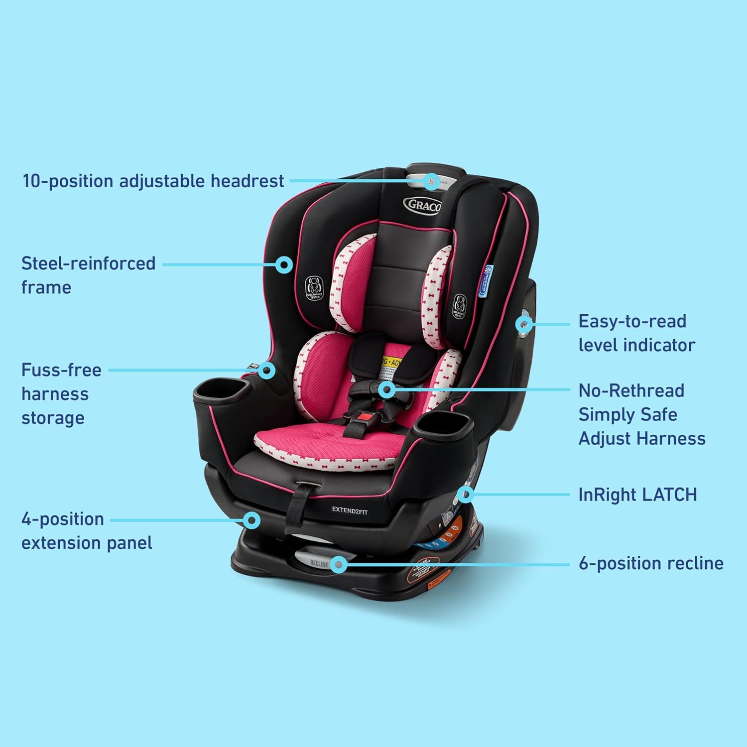 imageGraco Extend2Fit Kenzie 2in1 Convertible Car Seat for Infants to Toddlers with Advanced Safety FeaturesKenzie 20
