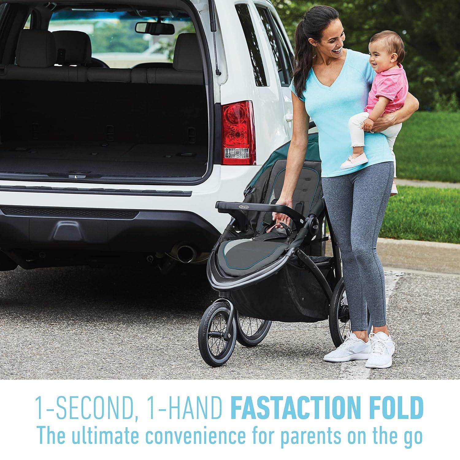 imageGraco FastAction Jogger LX Stroller Drive Convenient OneHand Fold ICS Compatible Ideal for Parents on the Go