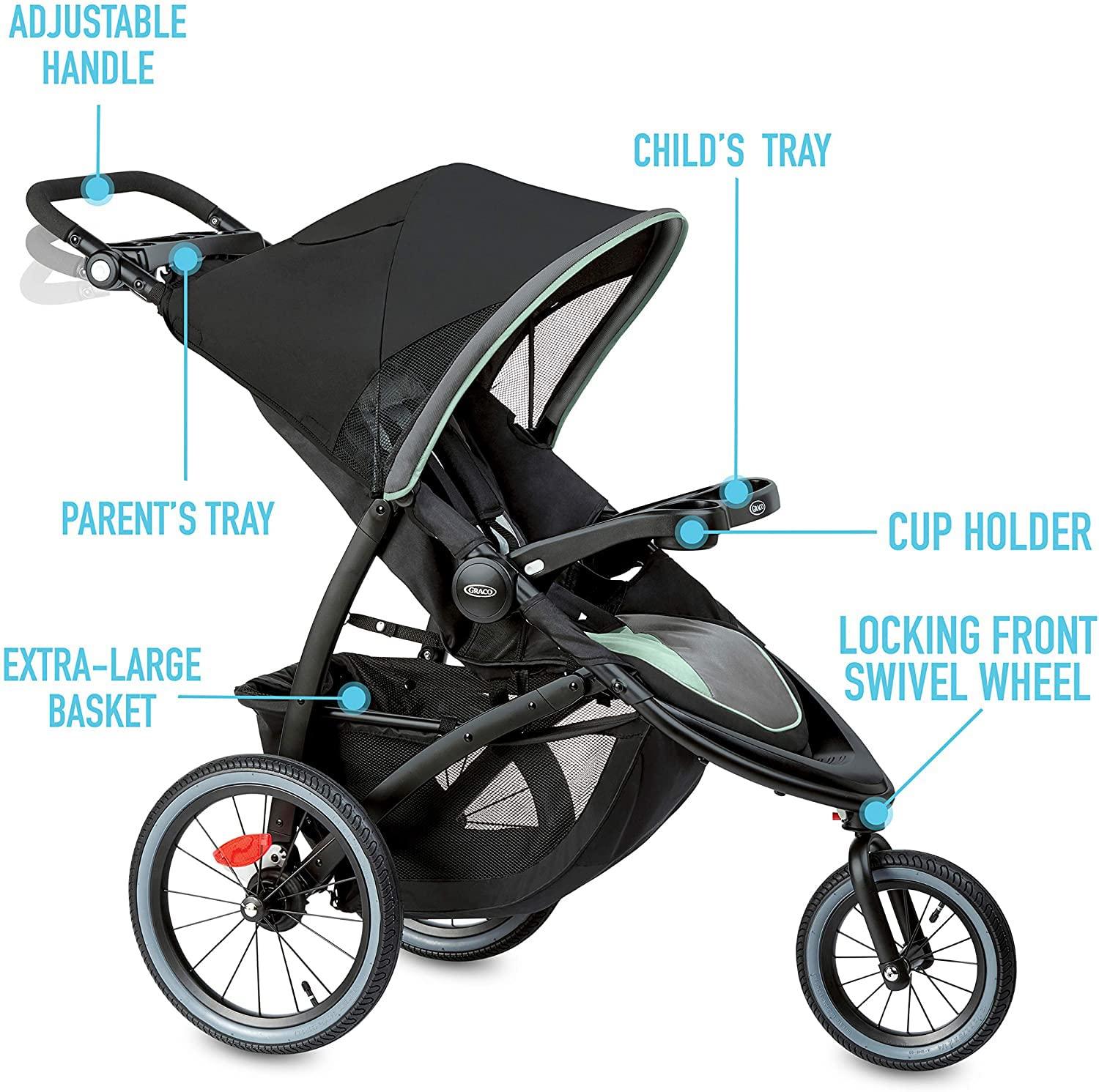 imageGraco FastAction Jogger LX Stroller Drive Convenient OneHand Fold ICS Compatible Ideal for Parents on the Go