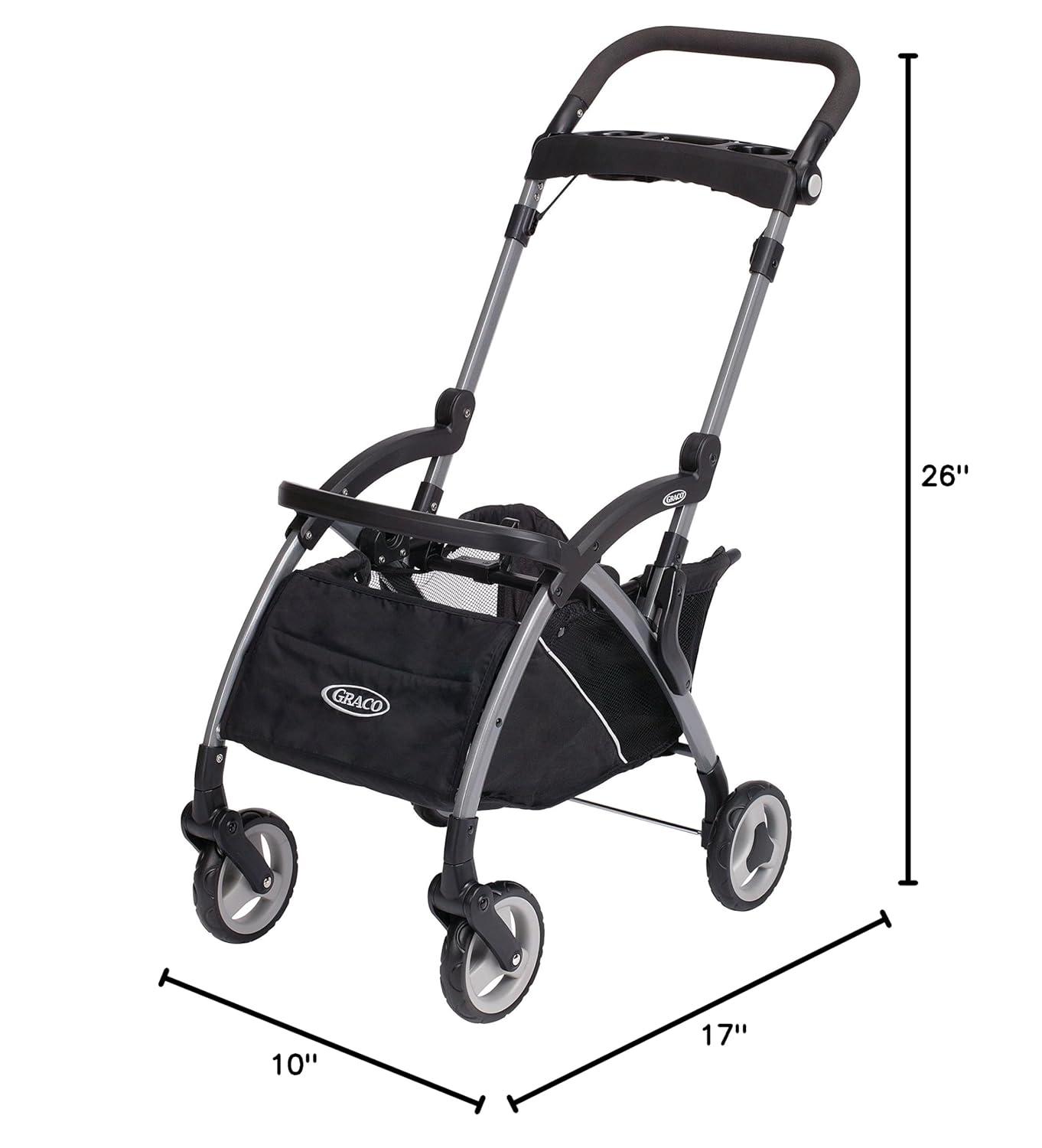 imageGraco Gomax Frame Stroller Accepts All Graco Infant Car Seats Backpack Style Lightweight Travel Stroller FrameBlack