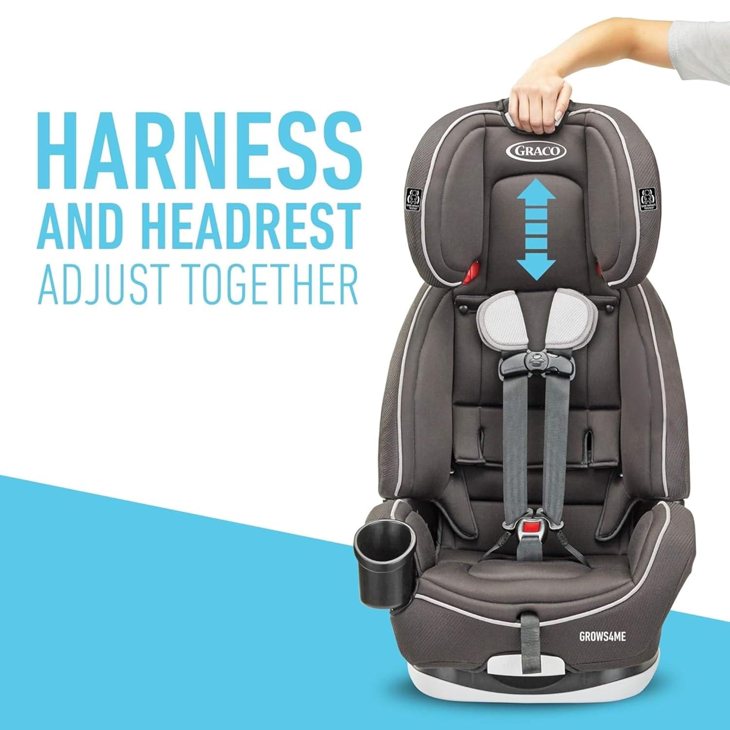 imageGraco Grows4Me 4in1 Car Seat Convertible Infant to Toddler Car Seat and Booster West Point Design for 10 Years of Safe Comfortable JourneysWest Point