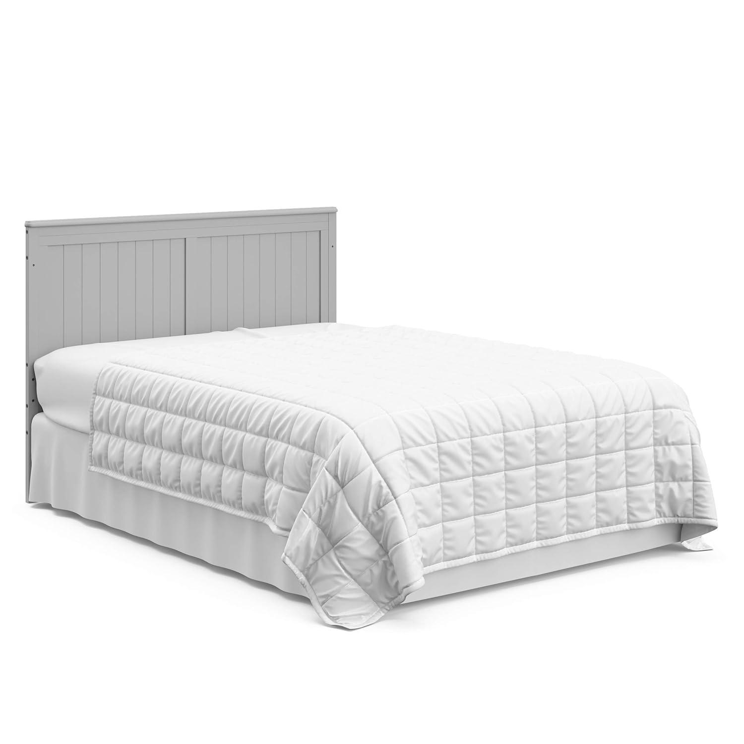 imageGraco Hadley 5in1 Convertible Crib ampamp Changer Espresso GREENGUARD Gold Certified Fits Standard Crib Mattress Converts to Toddler Bed and Full Bed 4 Adjustable Mattress HeightsPebble Gray