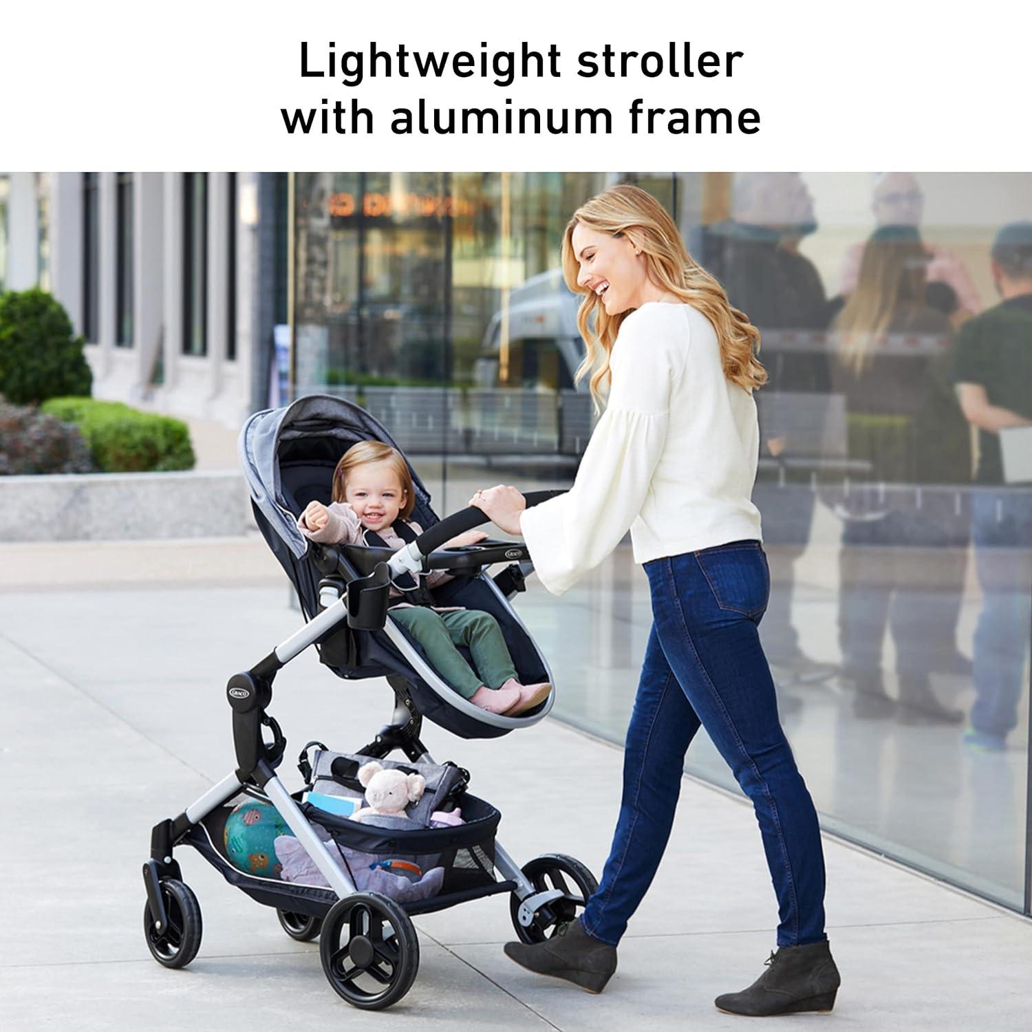 imageGraco Modes Nest Travel System 3in1 Modular Carseat Stroller Combo Adjustable Slide2Me Infant Car Seat Carrier Pramette Toddler Stroller Includes SnugRide 35 Lite Elite Infant Car Seat BayfieldNico