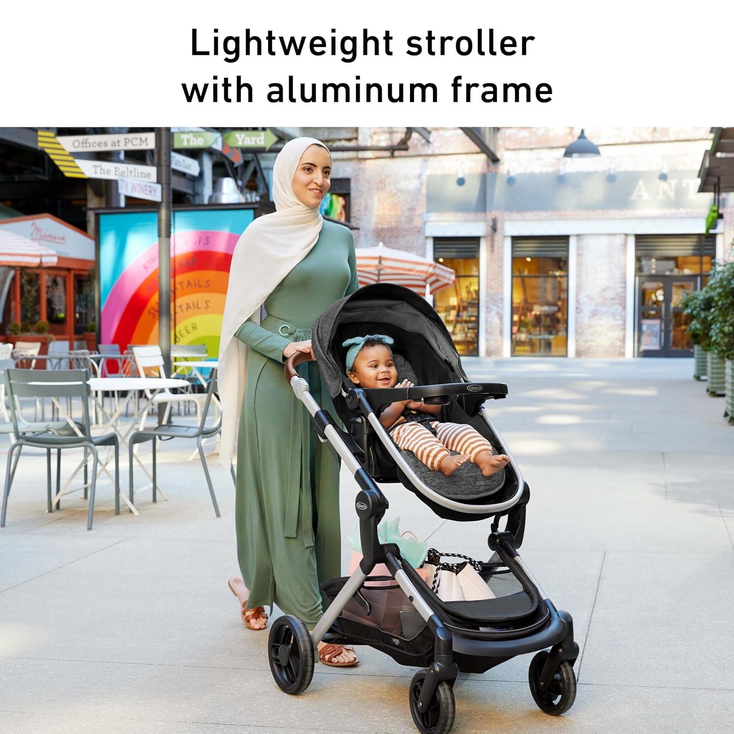 imageGraco Modes Nest Travel System 3in1 Modular Carseat Stroller Combo Adjustable Slide2Me Infant Car Seat Carrier Pramette Toddler Stroller Includes SnugRide 35 Lite Elite Infant Car Seat BayfieldNorah