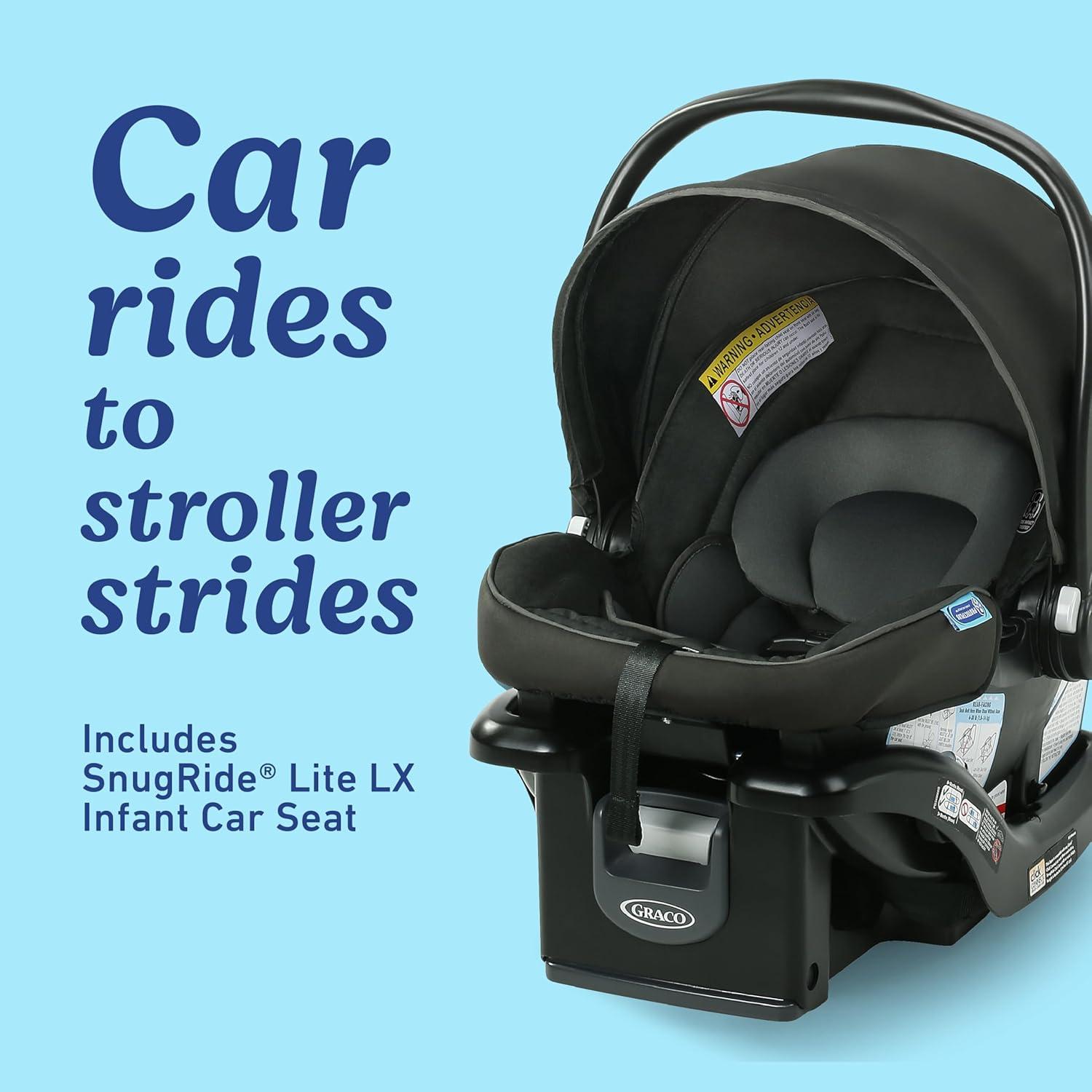 imageGraco Modes Pramette Travel System 3in1 Modular Carseat Stroller Combo Infant Car Seat Carrier to Toddler Stroller Includes the SnugRide 35 Car Seat EllingtonRedmond