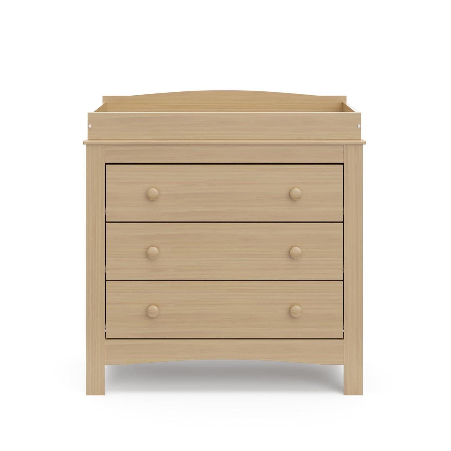 imageGraco Noah 3 Drawer Chest with Changing Topper Pebble Gray GREENGUARD Gold Certified Baby Dresser Table Top for Nursery KidsDriftwood