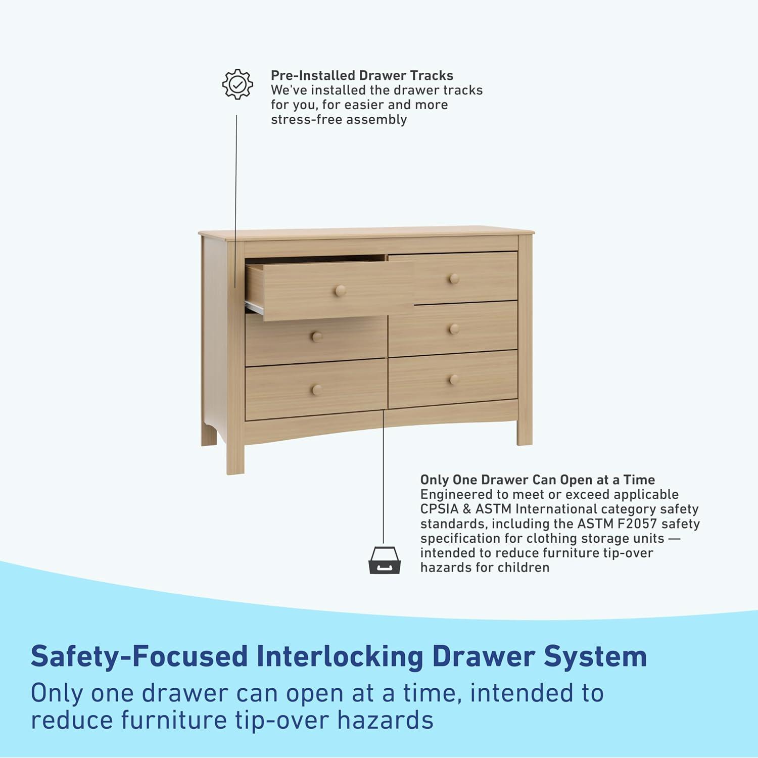 imageGraco Noah 3 Drawer Chest with Changing Topper Pebble Gray GREENGUARD Gold Certified Baby Dresser Table Top for Nursery KidsDriftwood
