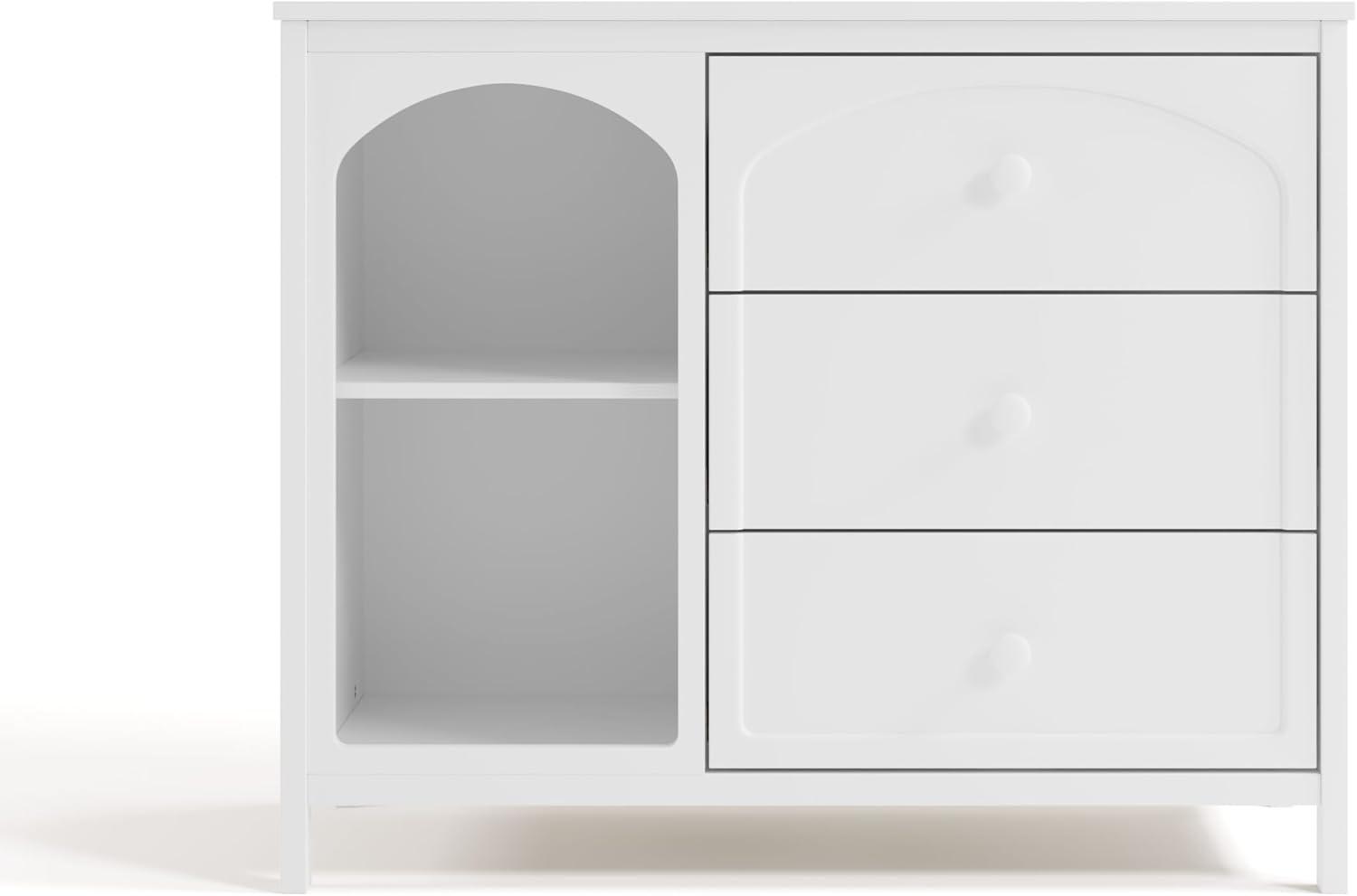 imageGraco Olivia 6 Drawer Double Dresser Driftwood GREENGUARD Gold Certified Storage for Baby and Kids Bedroom Interlocking Drawer System AntiTip Kit IncludedWhite