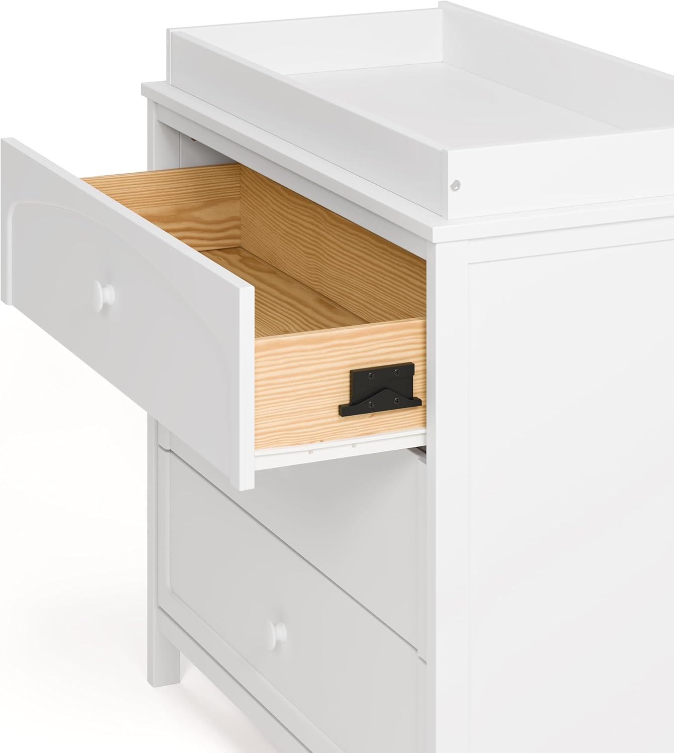 imageGraco Olivia 6 Drawer Double Dresser Driftwood GREENGUARD Gold Certified Storage for Baby and Kids Bedroom Interlocking Drawer System AntiTip Kit IncludedWhite