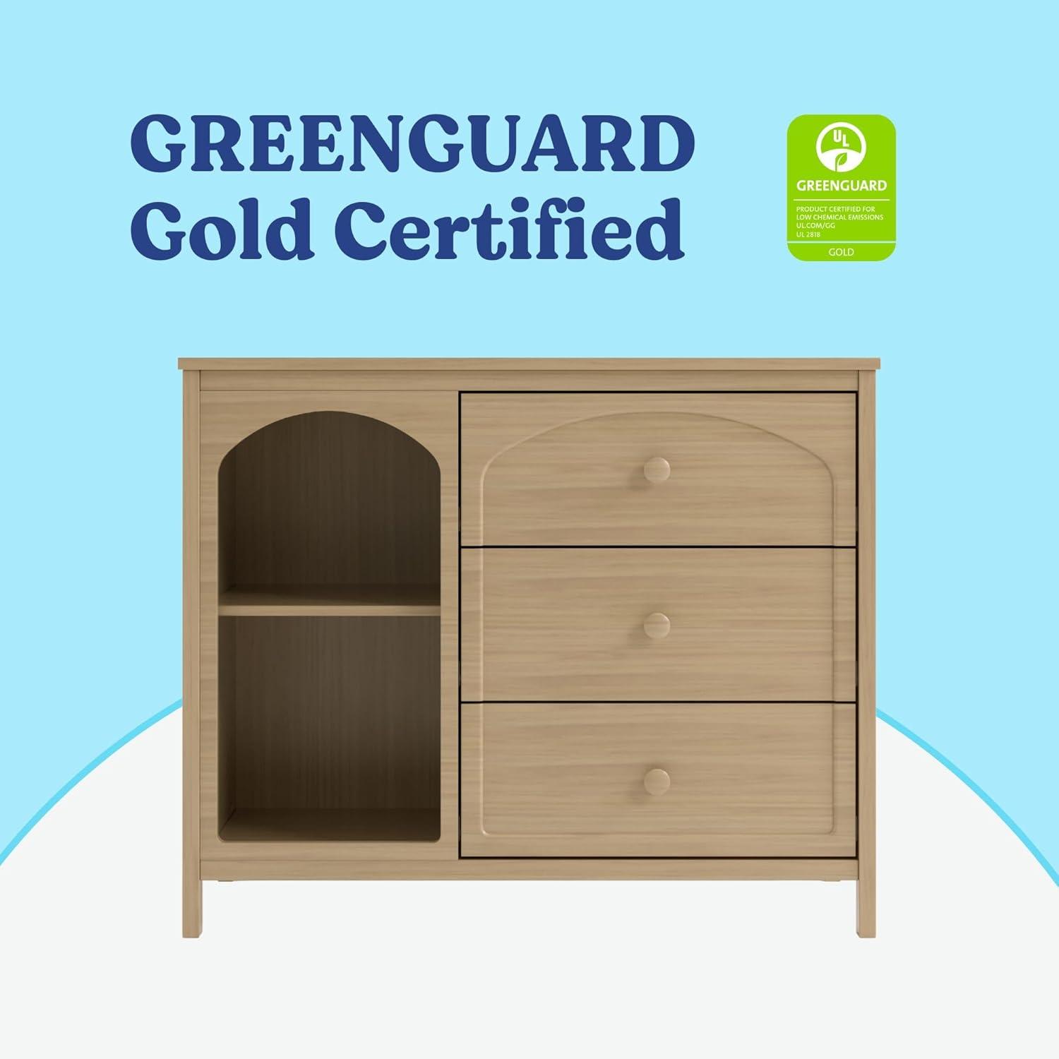 imageGraco Olivia 6 Drawer Double Dresser Driftwood GREENGUARD Gold Certified Storage for Baby and Kids Bedroom Interlocking Drawer System AntiTip Kit IncludedDriftwood