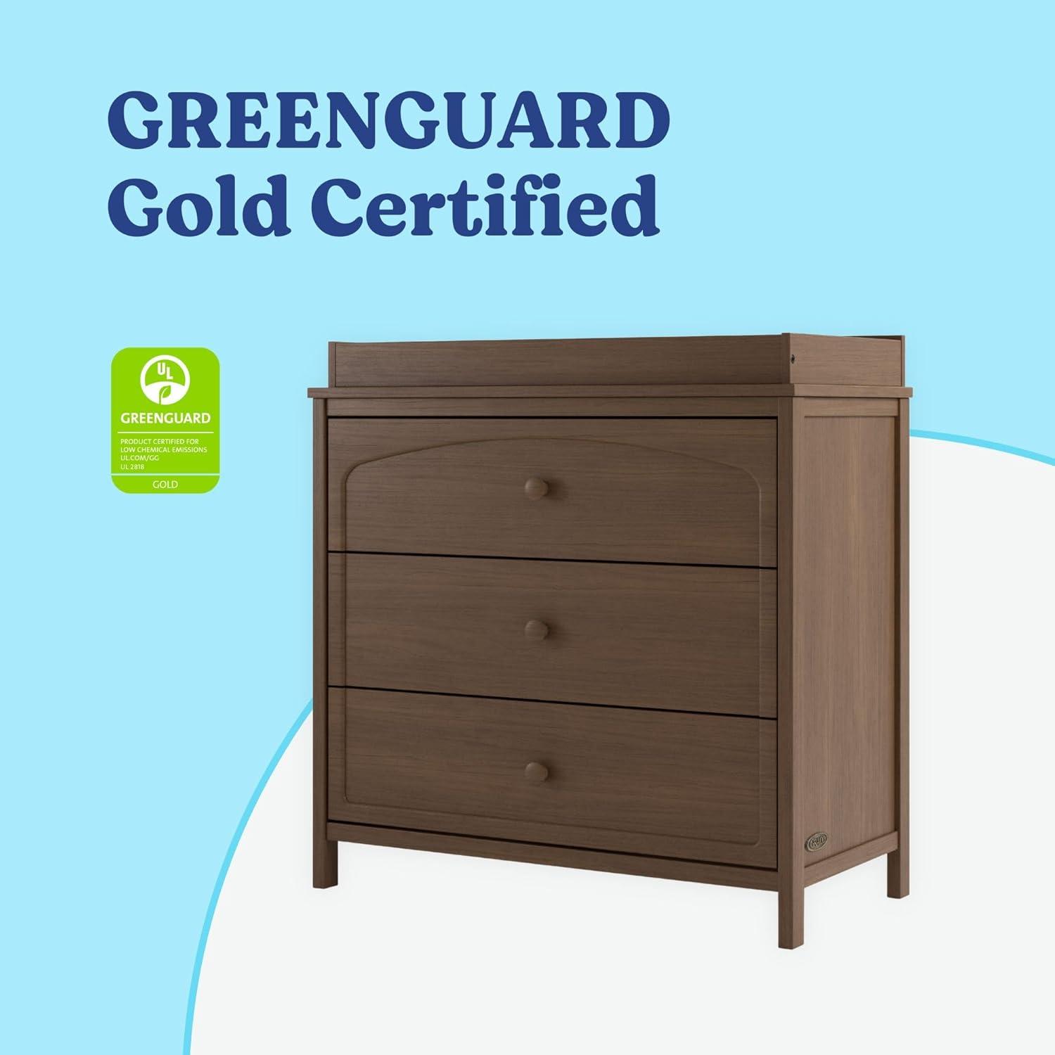 imageGraco Olivia 6 Drawer Double Dresser Driftwood GREENGUARD Gold Certified Storage for Baby and Kids Bedroom Interlocking Drawer System AntiTip Kit IncludedHazelnut
