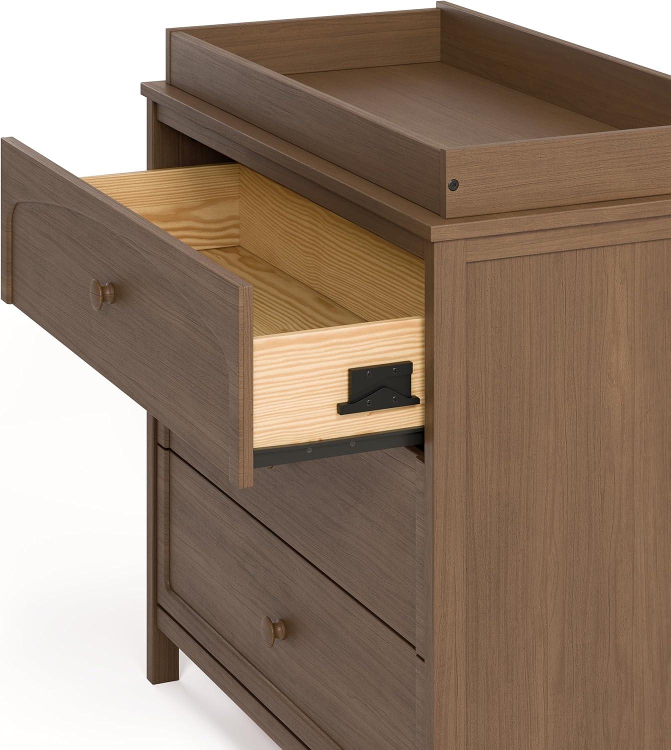 imageGraco Olivia 6 Drawer Double Dresser Driftwood GREENGUARD Gold Certified Storage for Baby and Kids Bedroom Interlocking Drawer System AntiTip Kit IncludedHazelnut