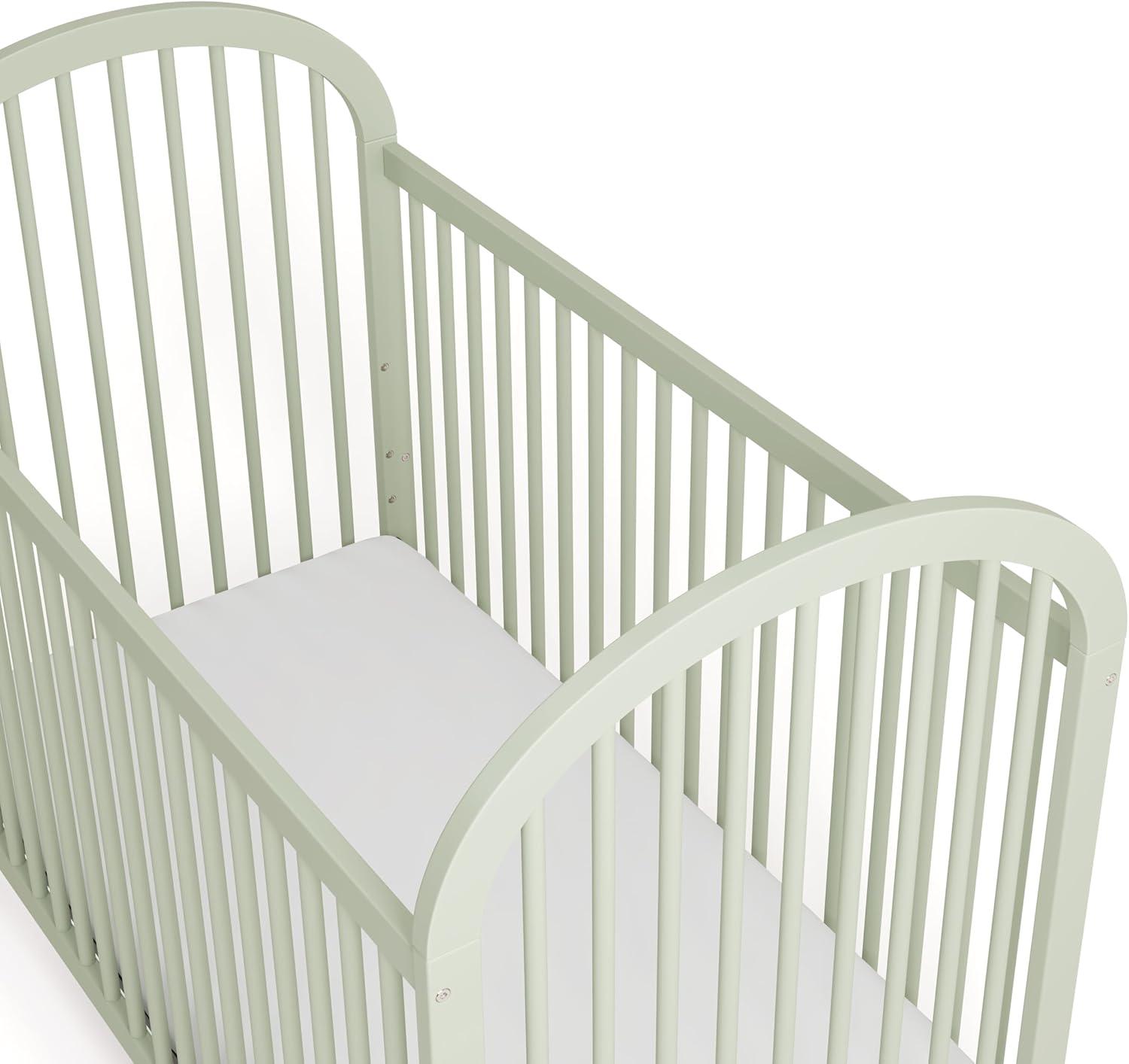 imageGraco Olivia Convertible Crib Black GREENGUARD Gold Certified 100 Solid Wood Fits Standard Crib Mattress Converts to Toddler Bed and Daybed 4 Adjustable Mattress HeightsSage