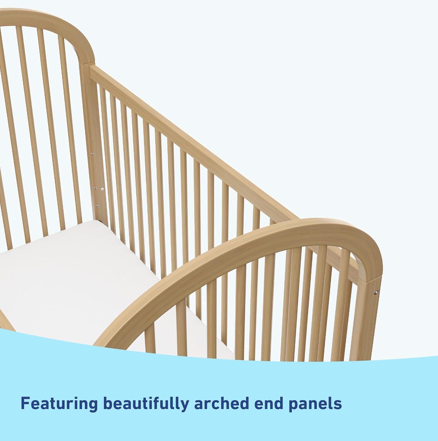 imageGraco Olivia Convertible Crib Black GREENGUARD Gold Certified 100 Solid Wood Fits Standard Crib Mattress Converts to Toddler Bed and Daybed 4 Adjustable Mattress HeightsDriftwood