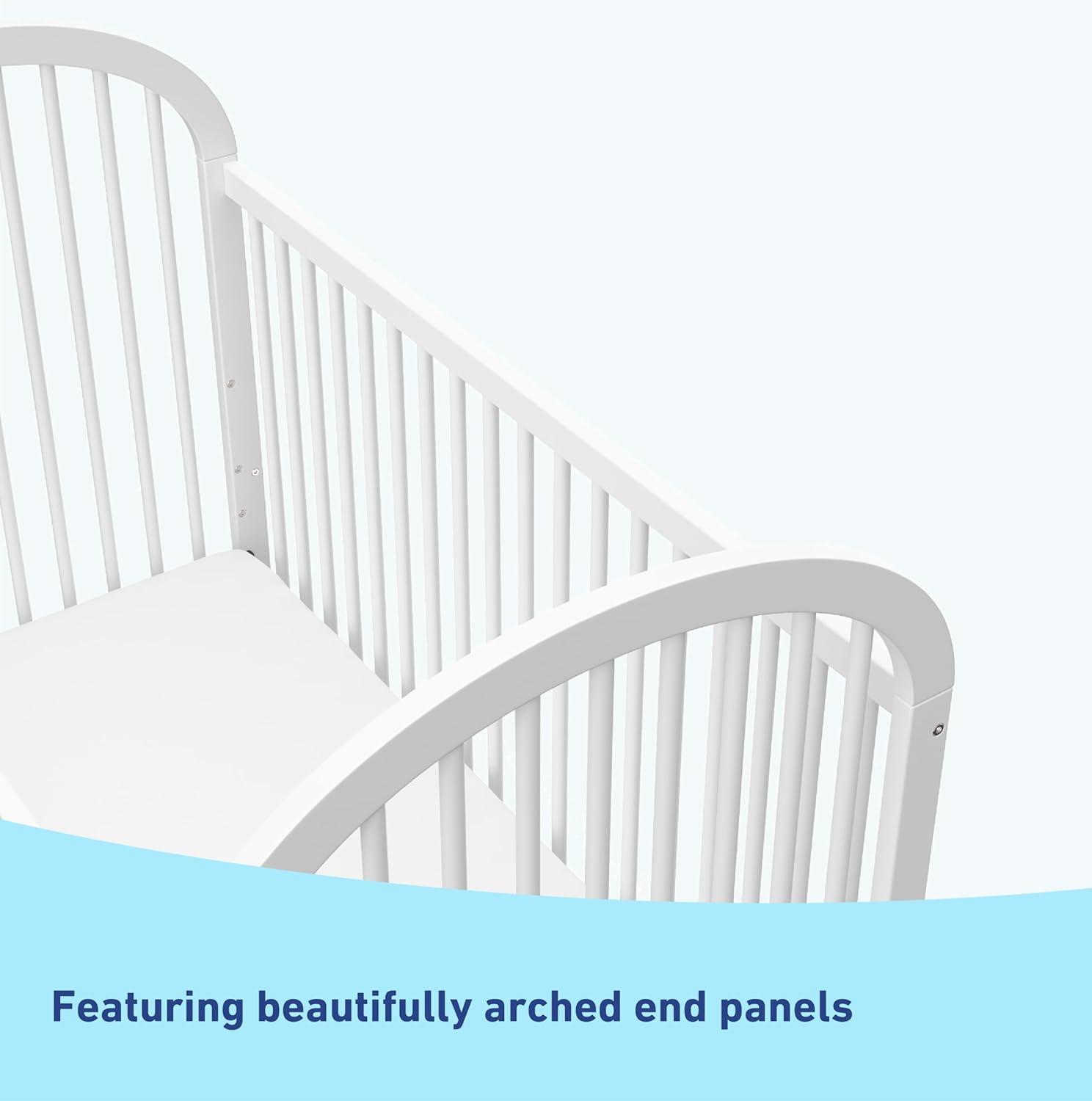 imageGraco Olivia Convertible Crib Black GREENGUARD Gold Certified 100 Solid Wood Fits Standard Crib Mattress Converts to Toddler Bed and Daybed 4 Adjustable Mattress HeightsWhite